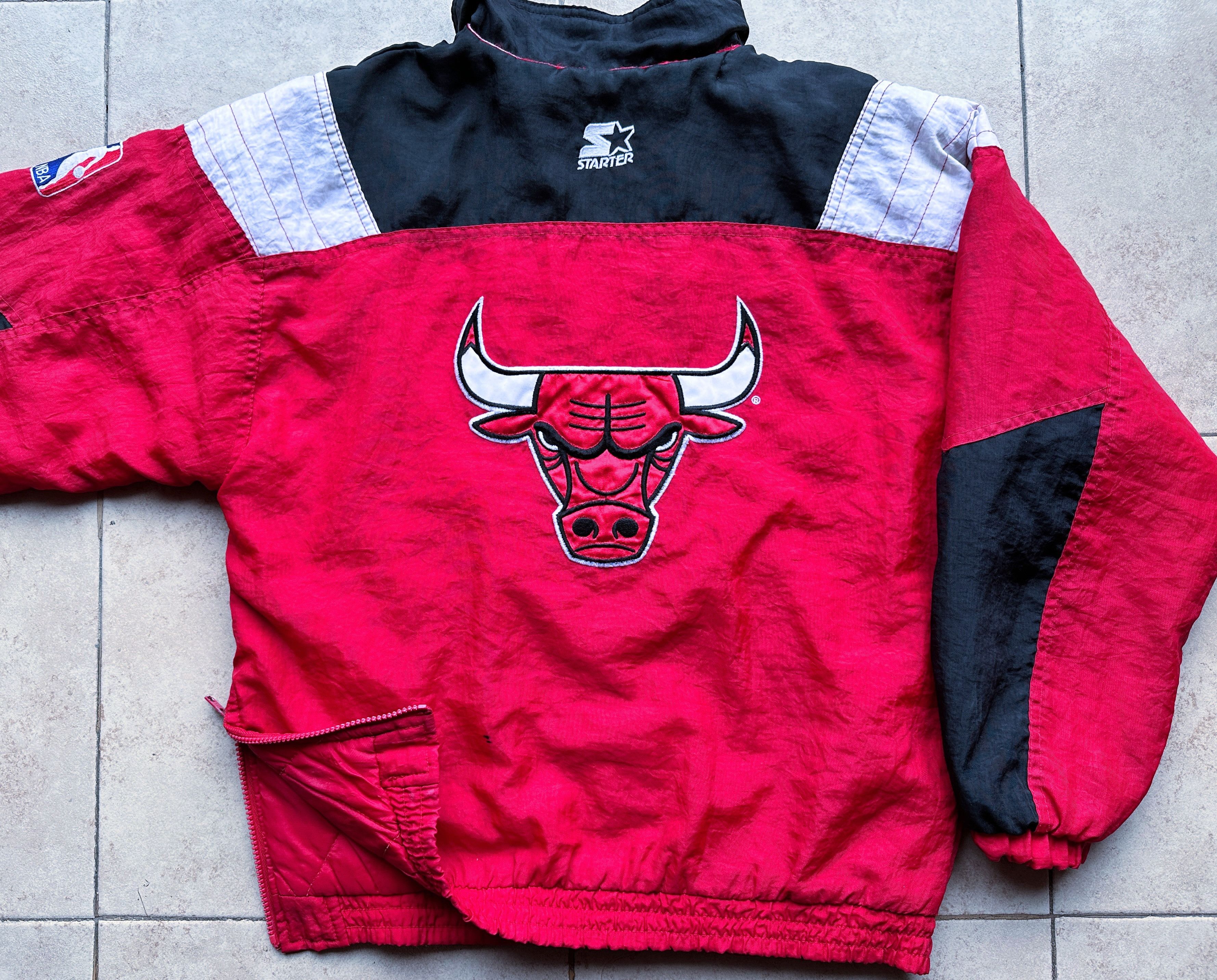 Starter Chicago Bulls 90s STARTER puffer 1/2 jacket yth red NBA vtg Size US XS / EU 42 / 0 - 2 Thumbnail