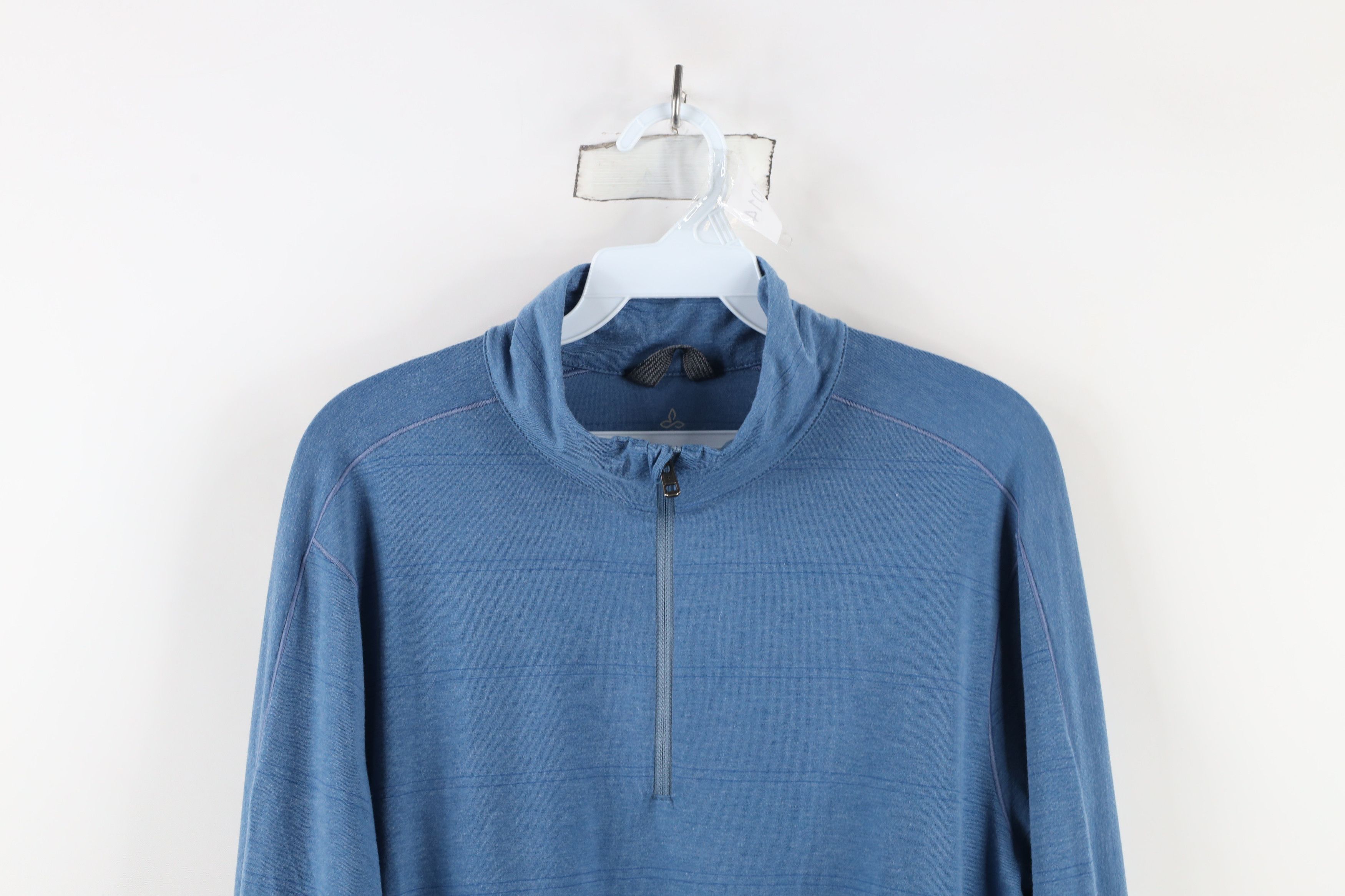 Prana × Vintage prAna Breathe Knit Half Zip Pullover Jacket Shirt Top Blue Size US M / EU 48-50 / 2 - 2 Thumbnail