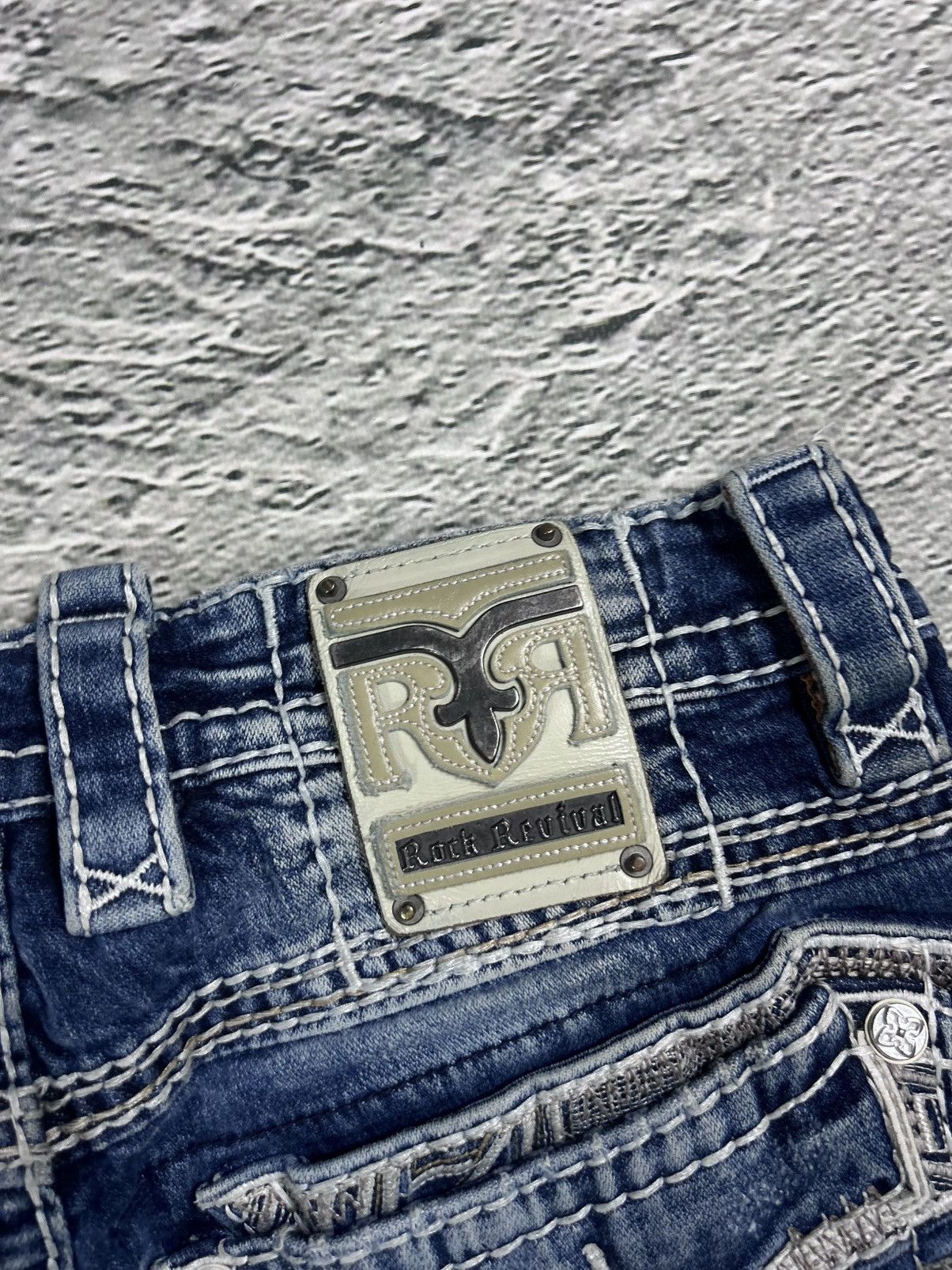 Rock Revival Rock Revival vintage jeans blue white stitching Y2K Size US 32 / EU 48 - 5 Thumbnail