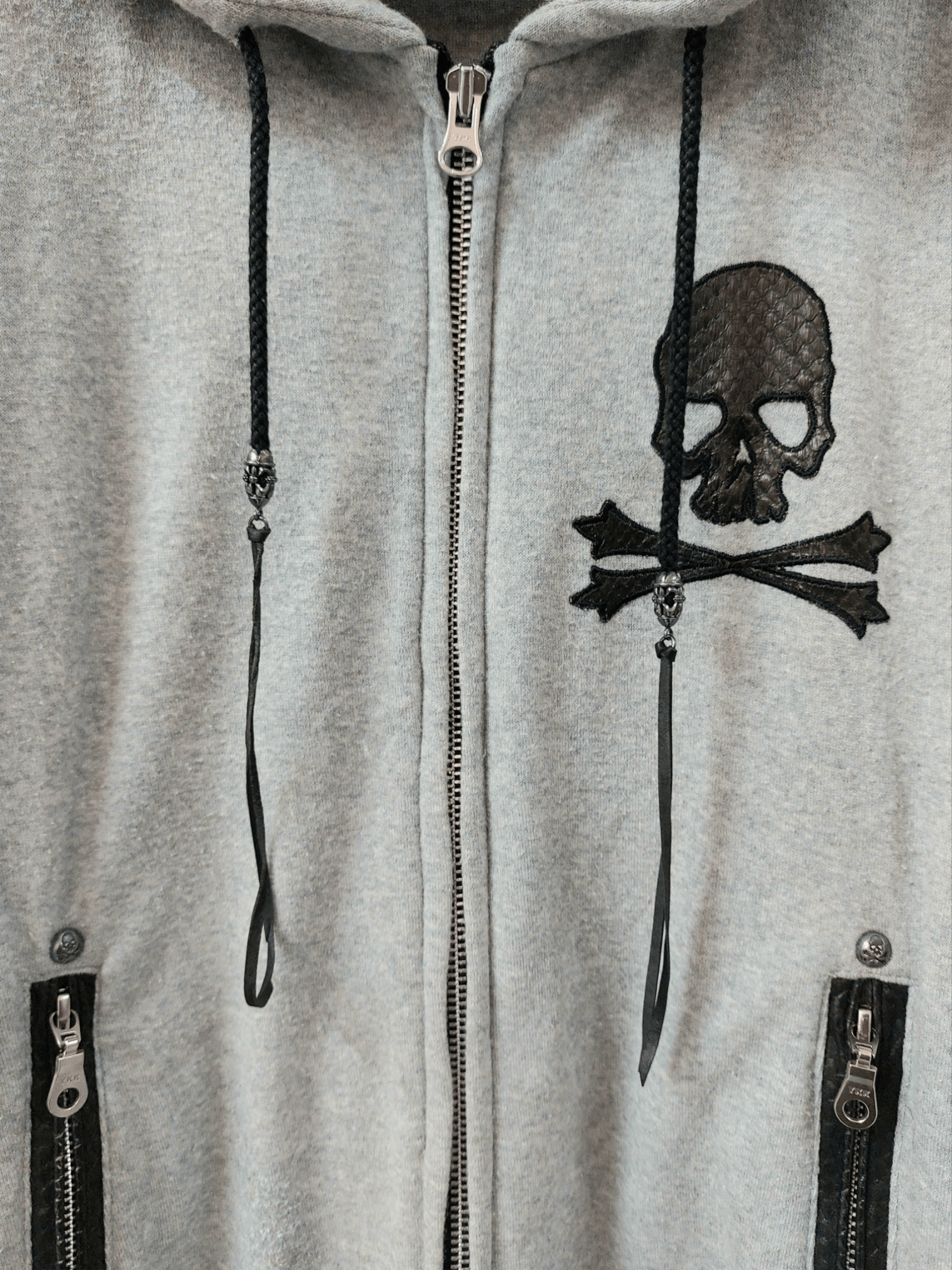Japanese Brand Custom Culture Real Snake Skin Part Skull Hoodie Size US M / EU 48-50 / 2 - 14 Thumbnail
