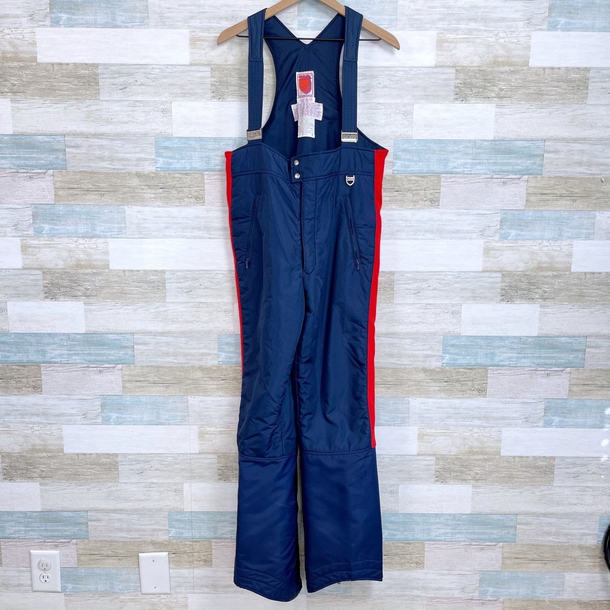 Other SKYR Vintage 70s 80s Ski Bib Jacket Set Blue Red Mens XL Size US XL / EU 56 / 4 - 9 Thumbnail