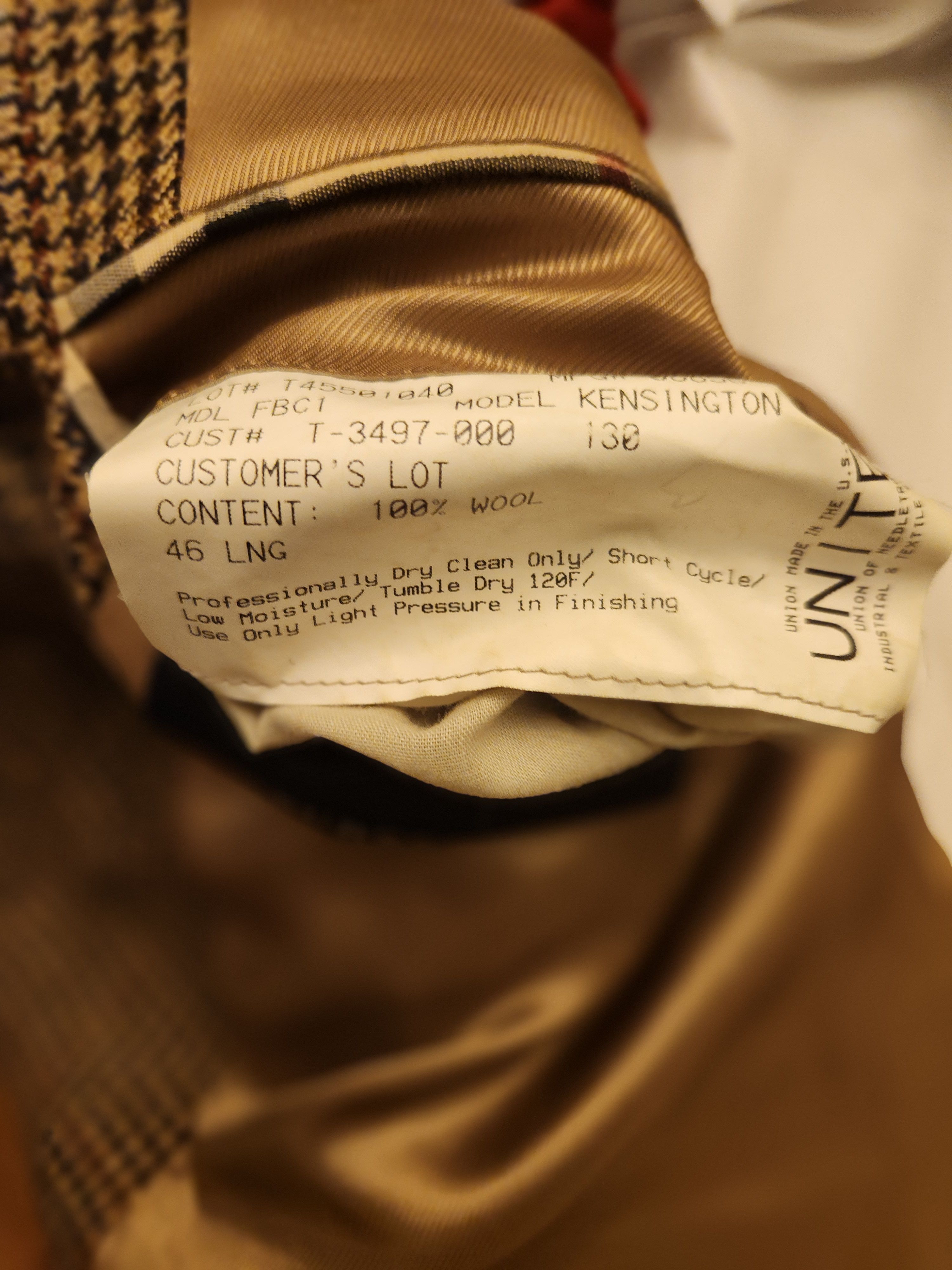 Burberry Vintage 90's Men's 100% Wool Houndstooth Blazer Size 46L - 3 Thumbnail
