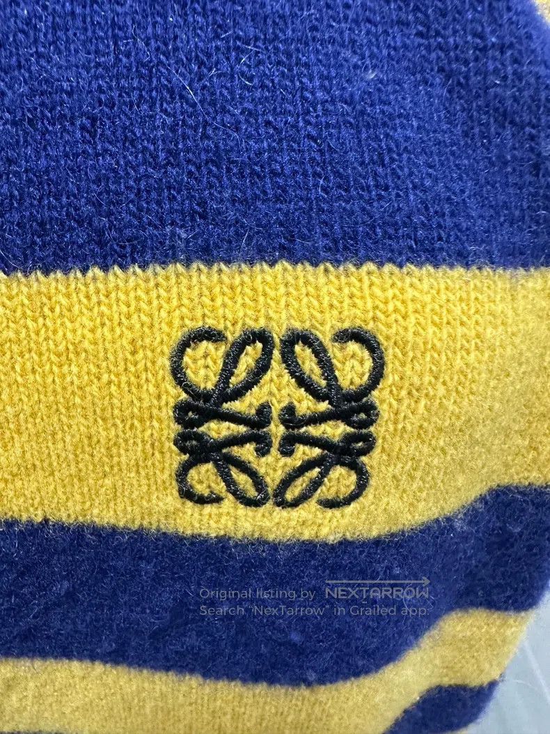 Loewe Loewe Striped Embroidered Logo Wool Sweater Size S / US 4 / IT 40 - 3 Thumbnail