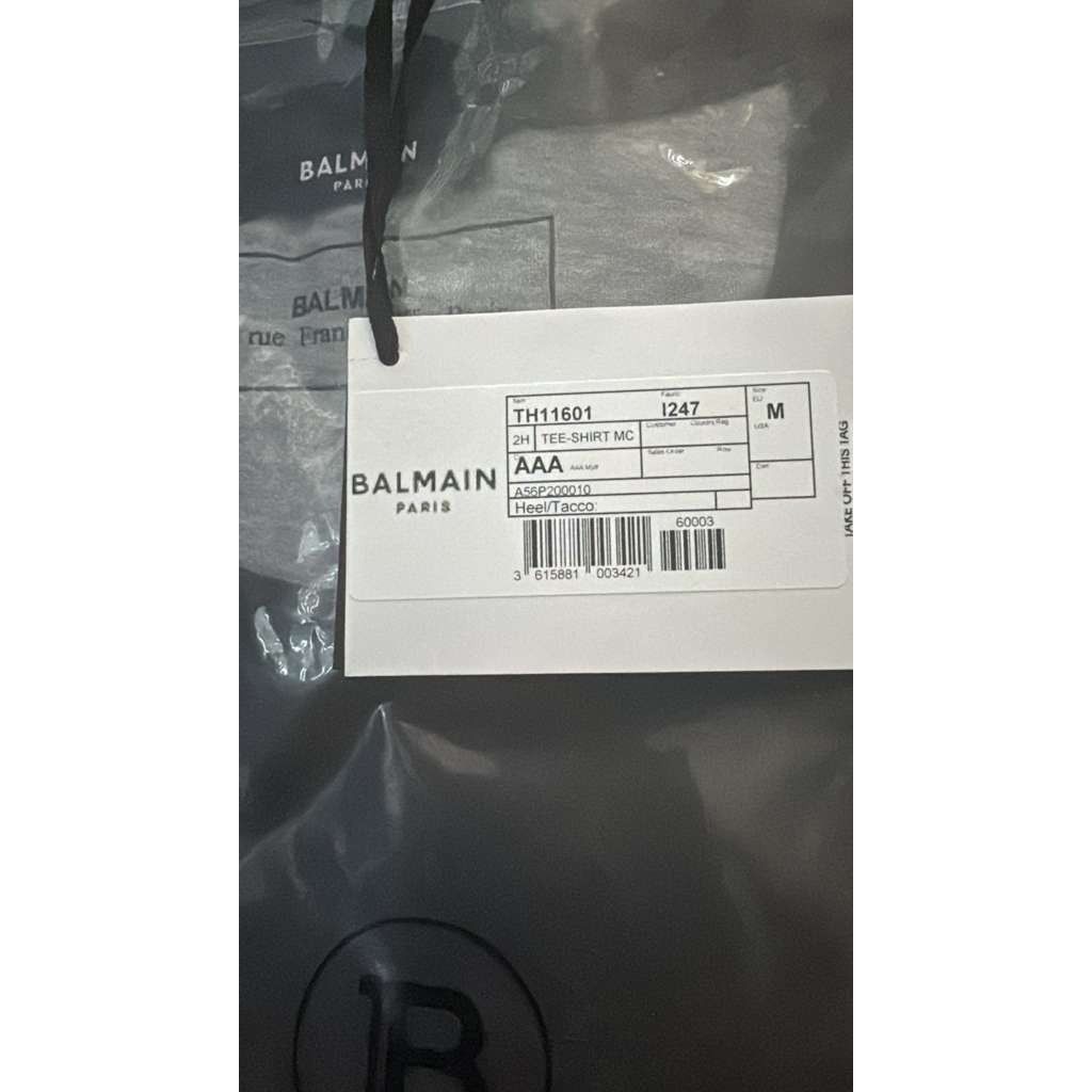 Balmain o1rshd1 Q:3 / Eagle & Balmain Logo Print Distressed T-Shirt Size US M / EU 48-50 / 2 - 13 Thumbnail