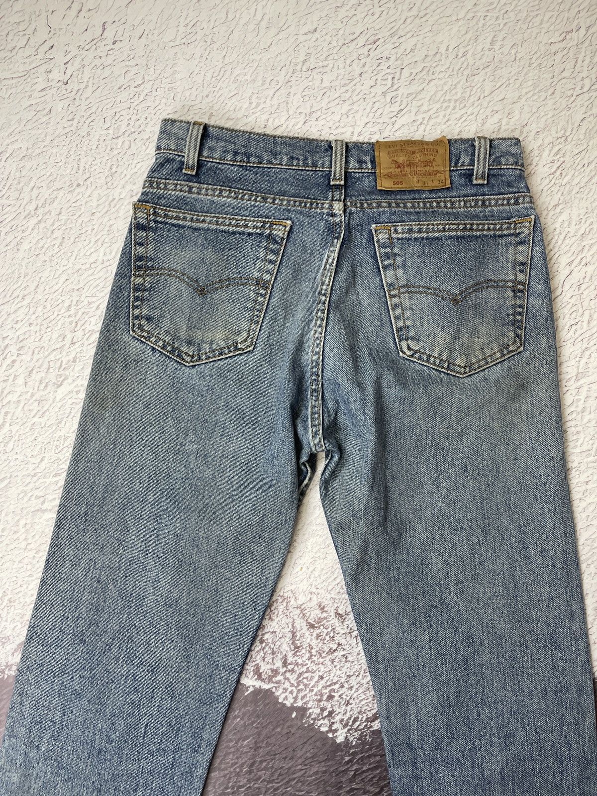 Levi's Levi’s 505 vintage 90s made in USA blue faded denim jeans Size US 34 / EU 50 - 14 Thumbnail