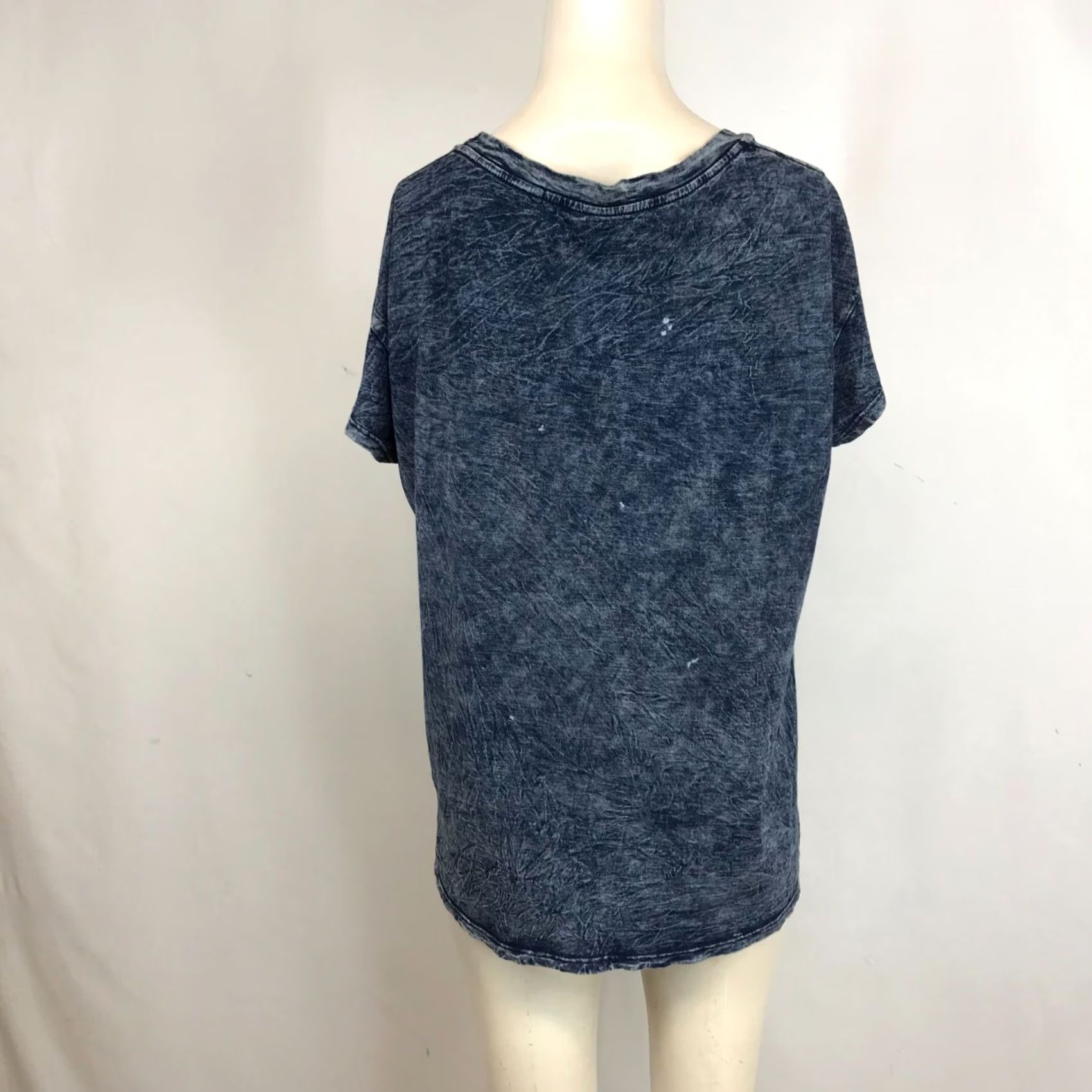 Michael Stars MICHAEL STARS WOMENS OS BLUE SHORT SLEEVE ROUND NECK COTTON T-SHIRT Size ONE SIZE - 5 Thumbnail