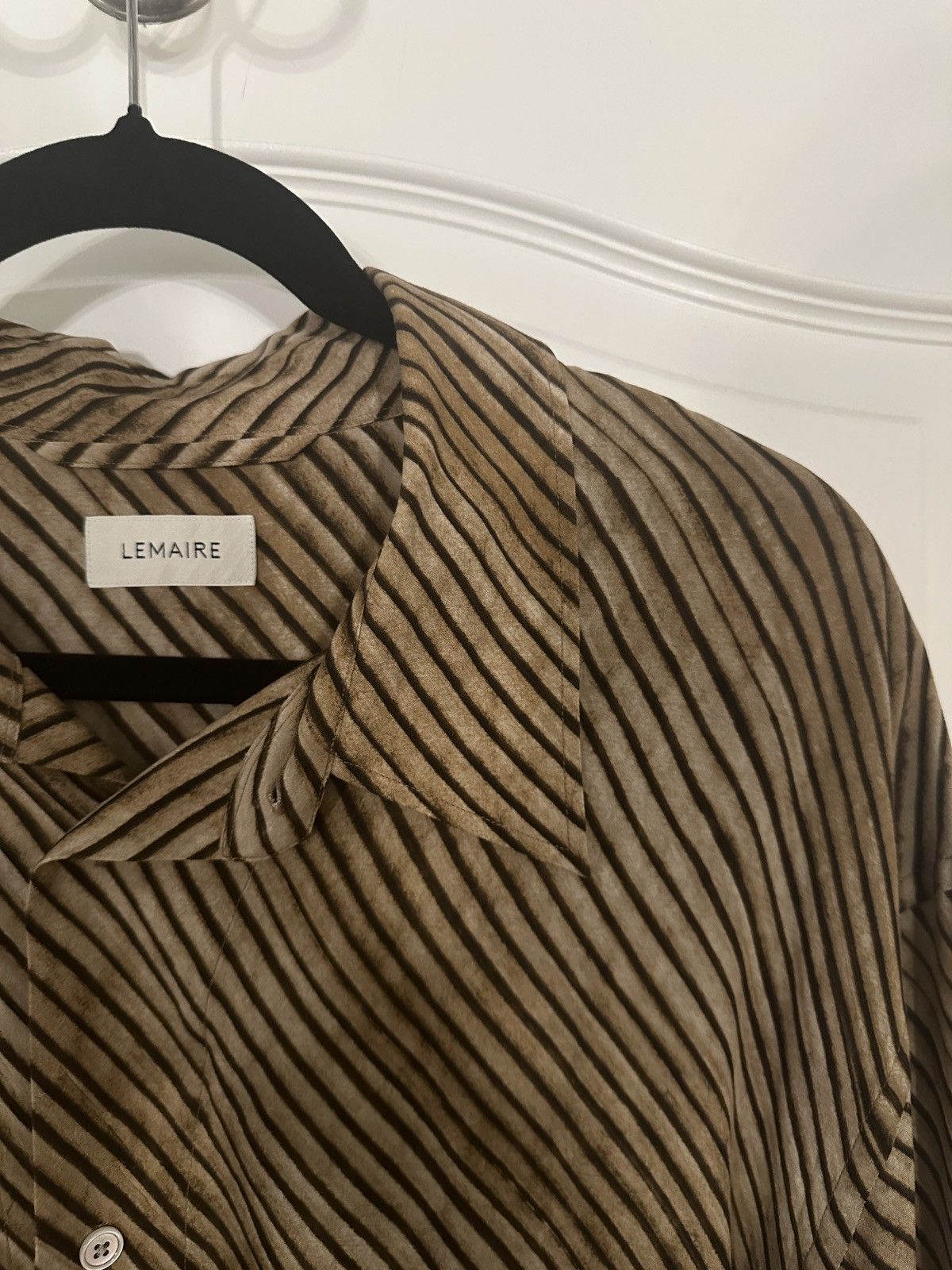 Lemaire Brown striped shirt Size US L / EU 52-54 / 3 - 2 Thumbnail