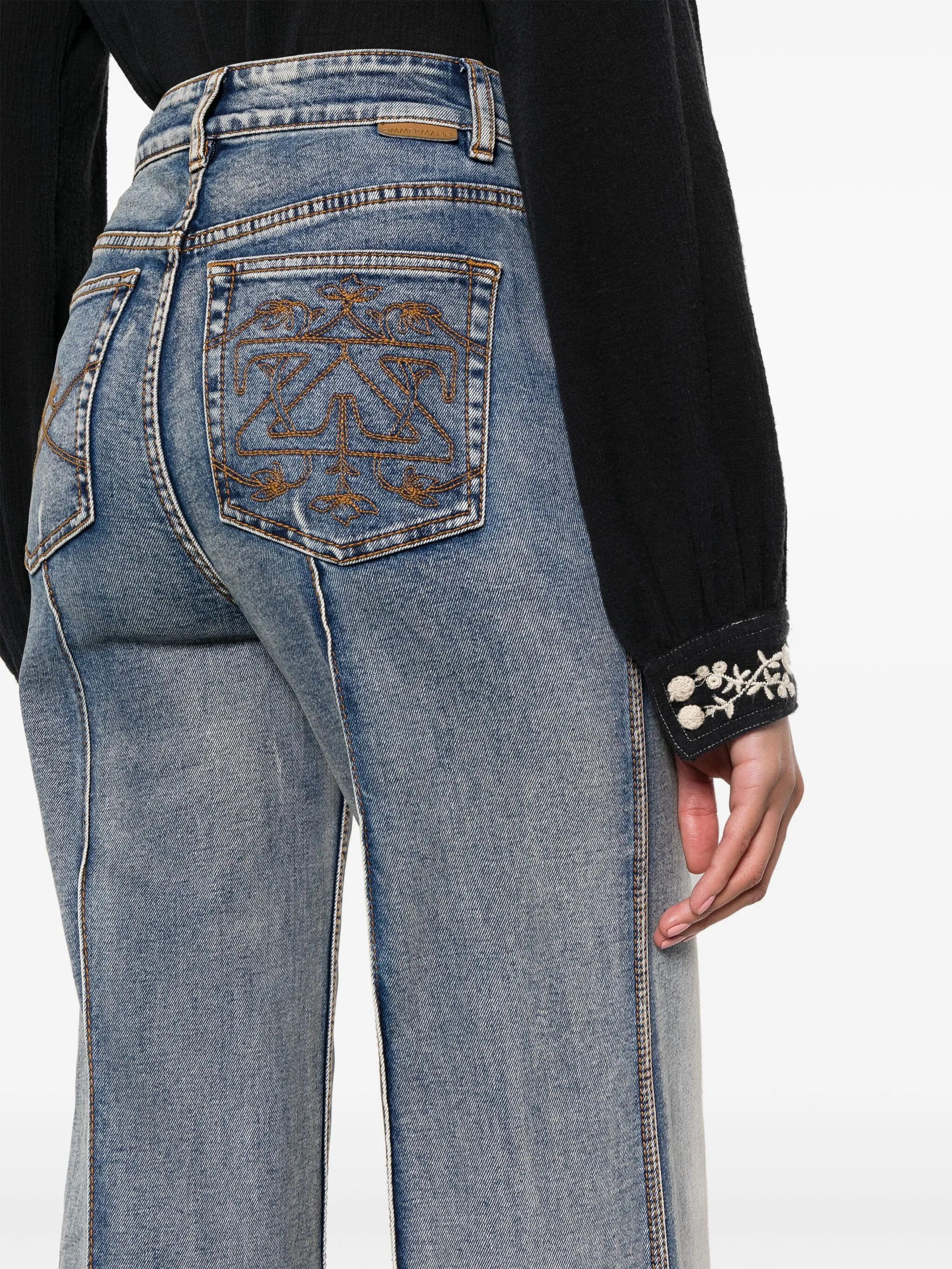 Zimmermann oc11z0225 Luminosity Wide-Leg Jeans in Blue Size 28" / US 6 / IT 42 - 5 Thumbnail