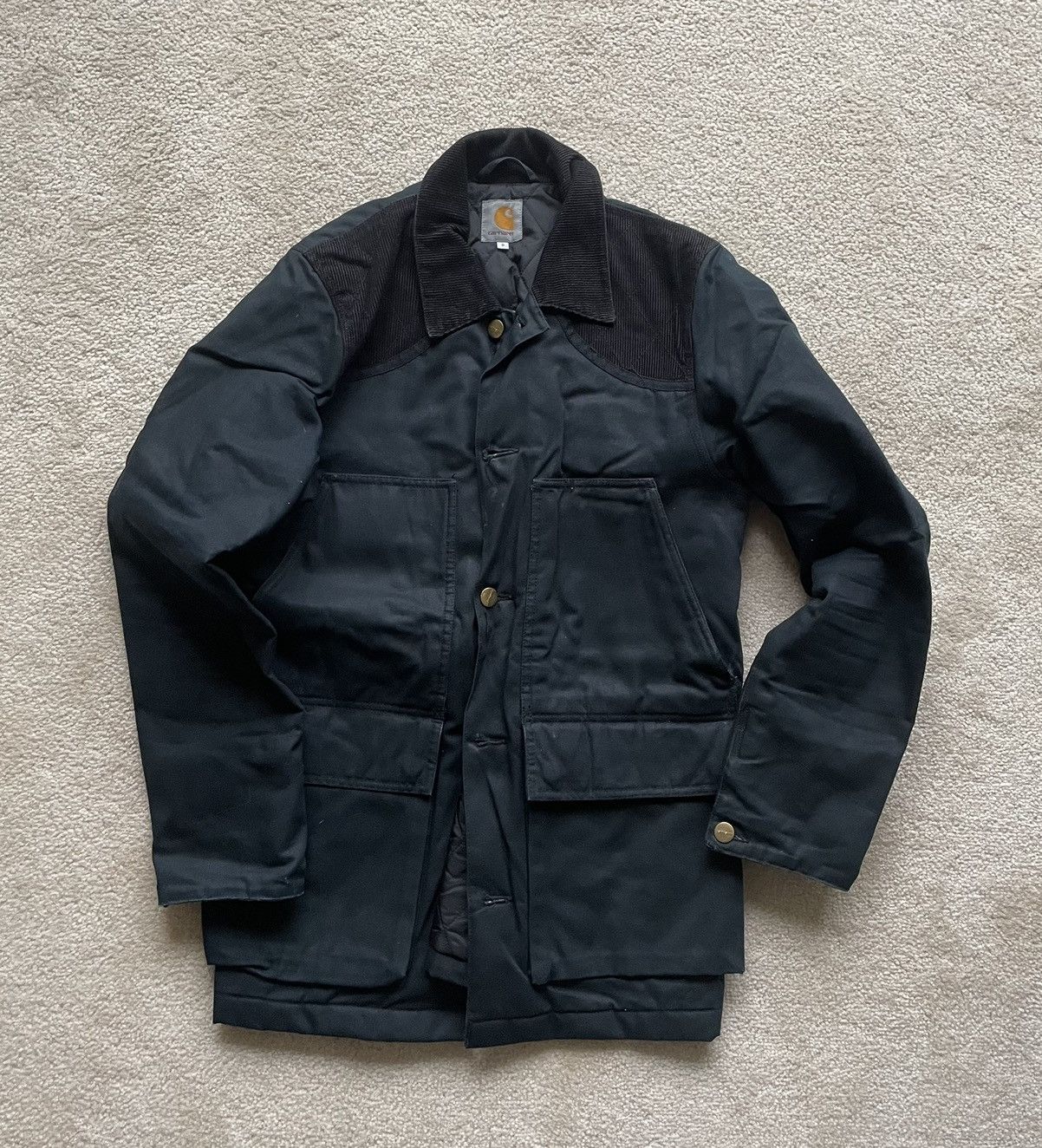 image of Carhartt Wip Shelter Coat in Black, Men's (Size Small)
