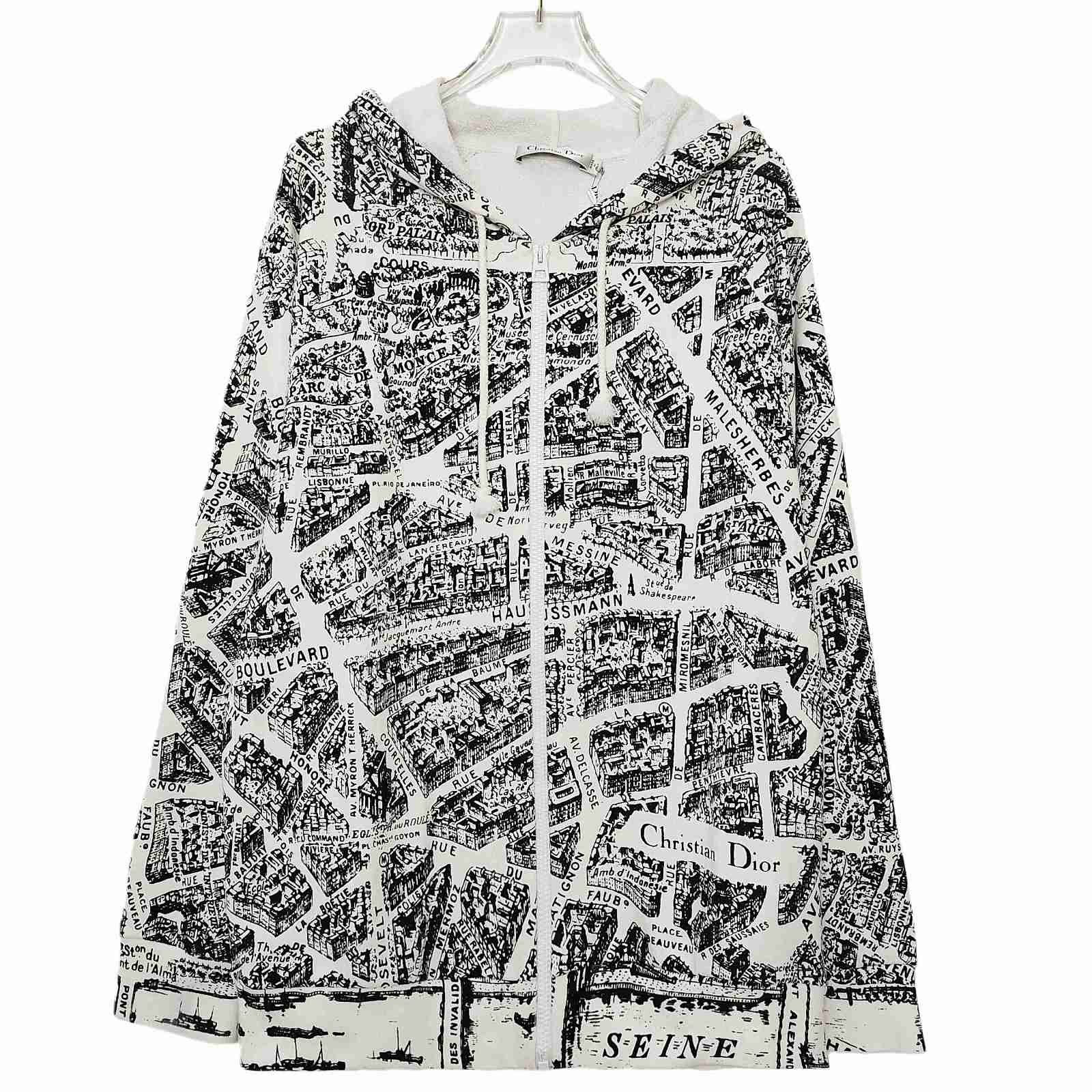 Dior Dior Map Print Zip-Up Hoodie Size S Size S / US 4 / IT 40 - 1 Thumbnail