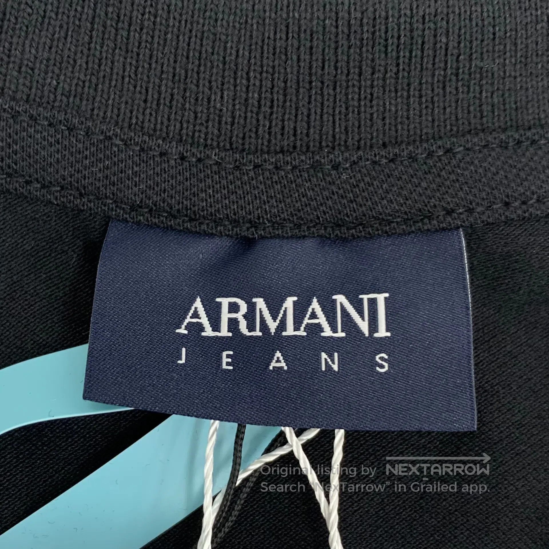 Armani Armani Black Logo Printed Cotton Collar Single Breasted Lo Size US M / EU 48-50 / 2 - 5 Thumbnail