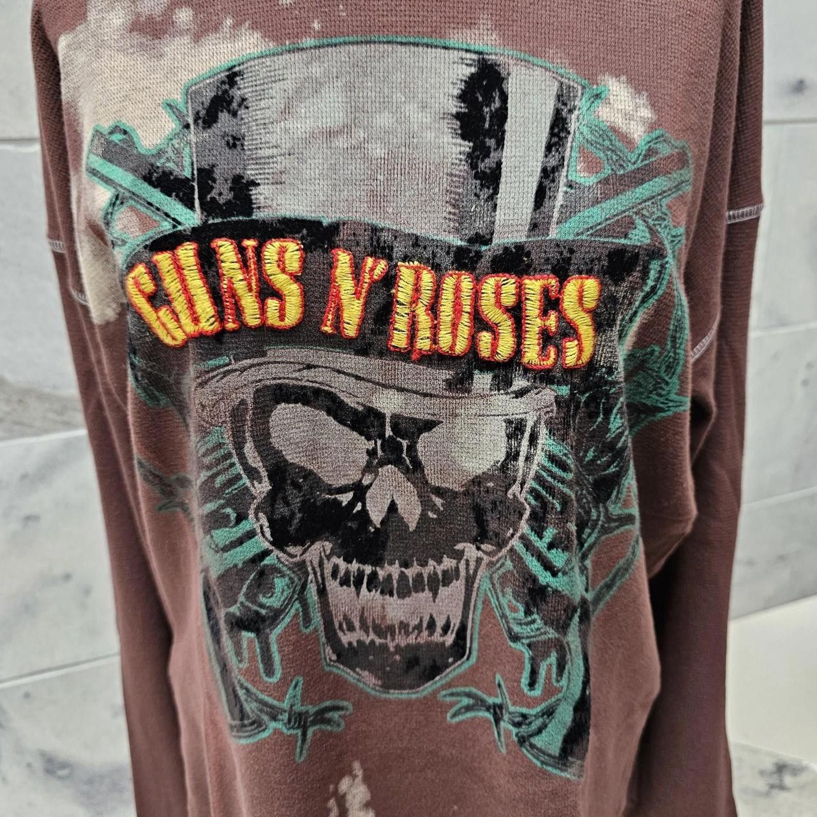 Other Men's Brown Graphic Guns N' Roses Rock and Roll Band Shirt Size US XL / EU 56 / 4 - 5 Thumbnail