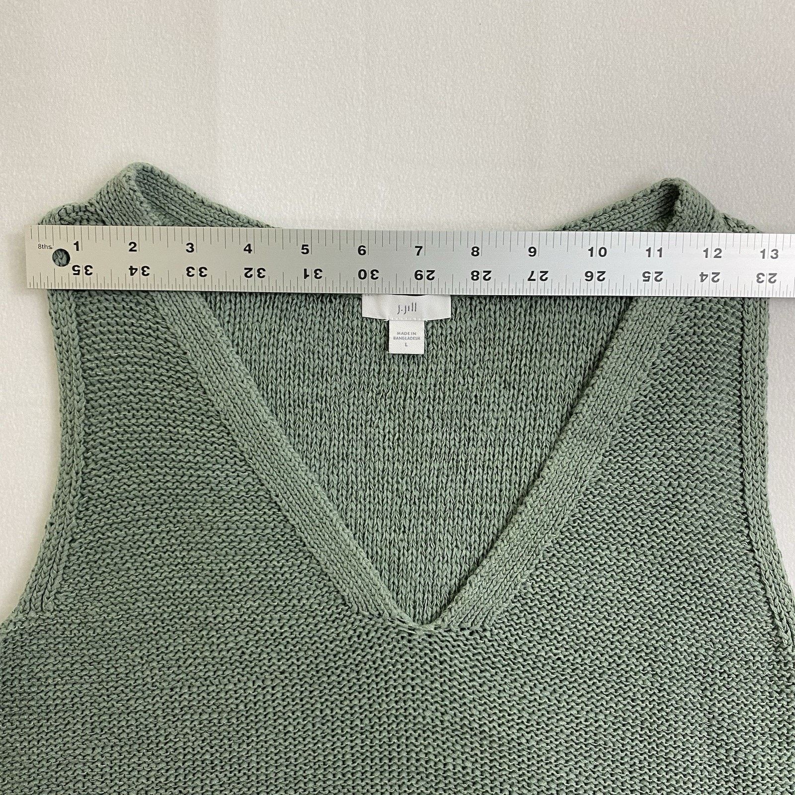 J. Jill J.Jill Marled green textured V-neck Tank Top Womens Large Size L / US 10 / IT 46 - 6 Thumbnail