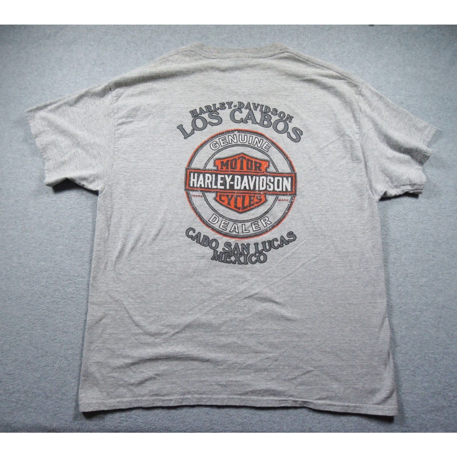 Harley Davidson Harley-Davidson Shirt Mens XL Gray Graphic Print Tee Motorcycle Biker Cabo San Lucas, US states, 90s not included Size US XL / EU 56 / 4 - 3 Thumbnail