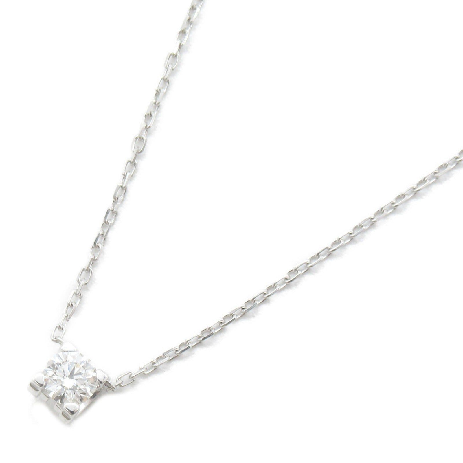 Cartier Cartier C De Cartier Diamond Necklace K18Wg (White Gold) Clear Size ONE SIZE - 1 Thumbnail