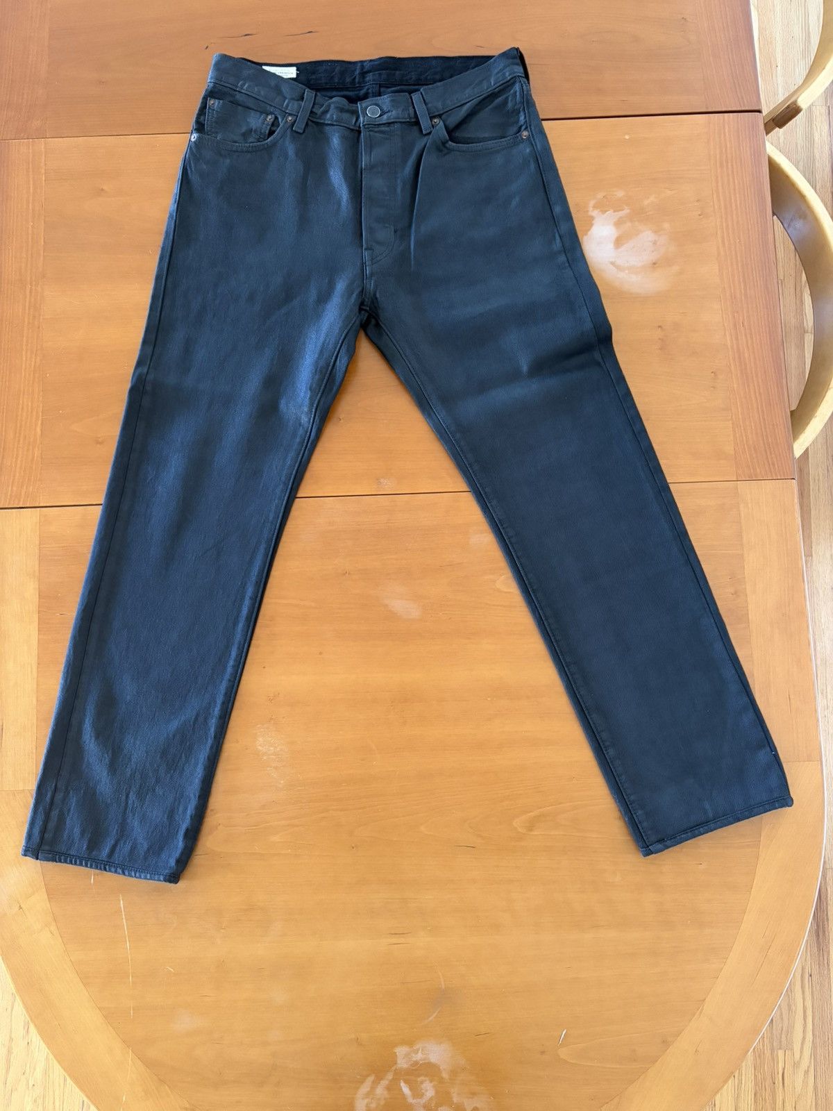 Levi’s Premium 501 ‘54 Black Wax Coated Jeans – NWOT – 33x30