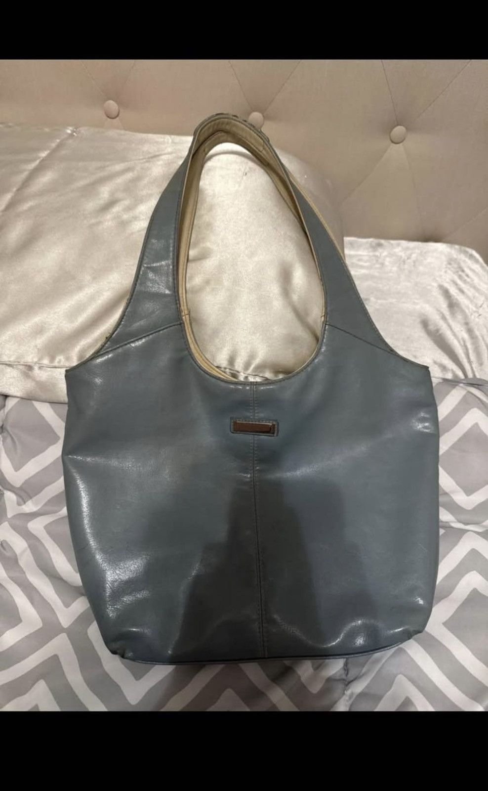 Other Blue leather shoulder bag with tan/khaki interior Size ONE SIZE - 2 Thumbnail