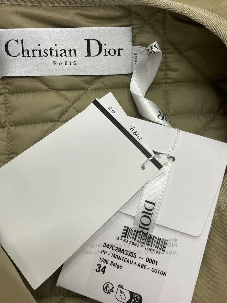 Dior Dior Khaki rattan plaid tie-up cotton jacket Size XXS / US 00 / IT 34 - 4 Thumbnail