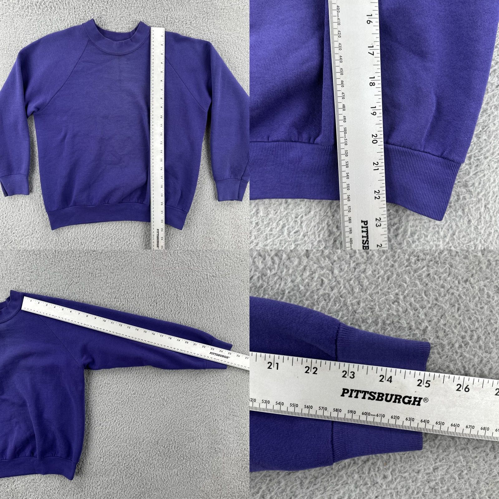 Fruit Of The Loom VINTAGE Fruit Of The Loom Purple Raglan Sweatshirt Womens M USA 90s Size M / US 6-8 / IT 42-44 - 8 Thumbnail