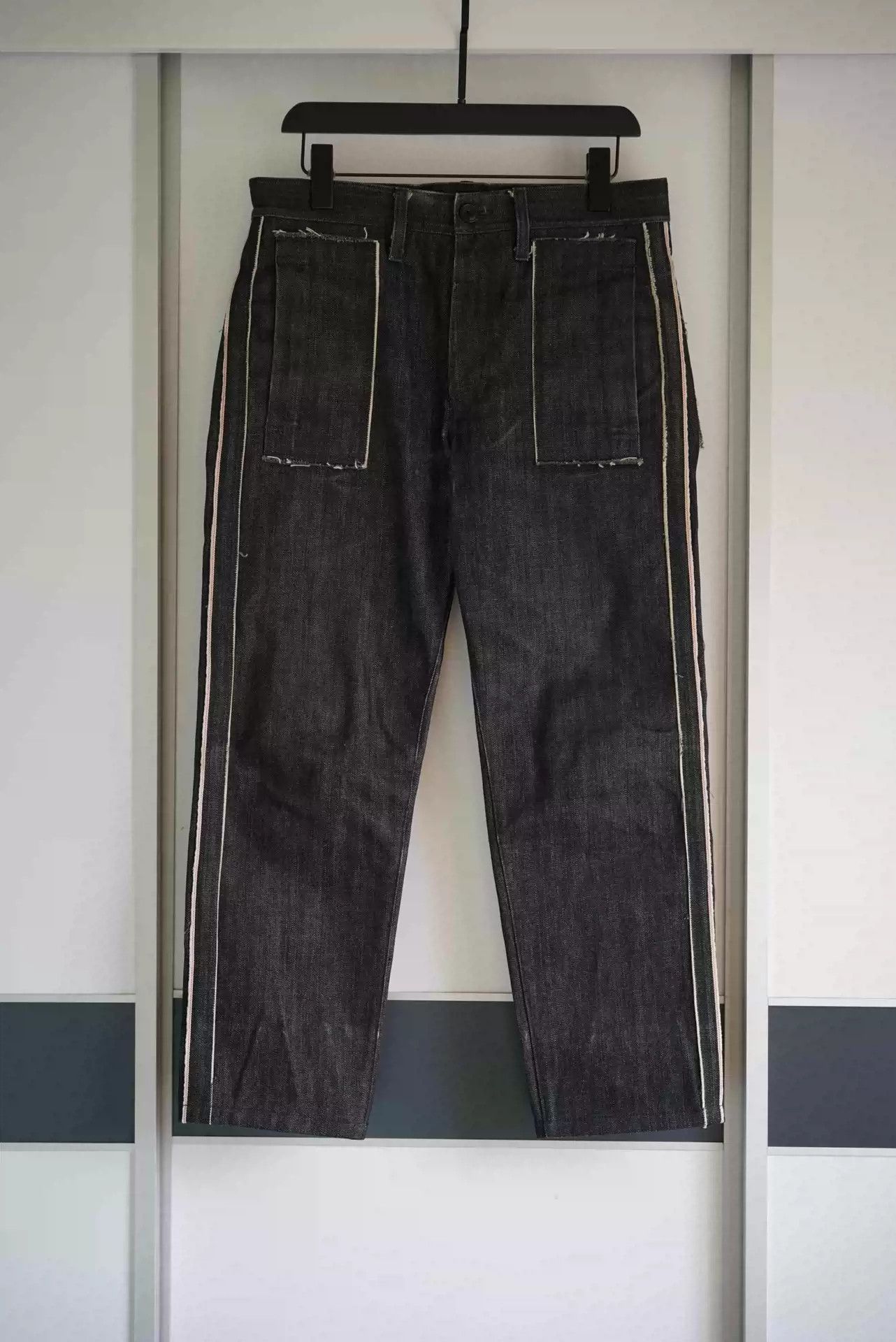 Yohji Yamamoto Yohji Yamamoto 15ss Ruffled Leather Jeans Size US 34 / EU 50 - 1 Thumbnail