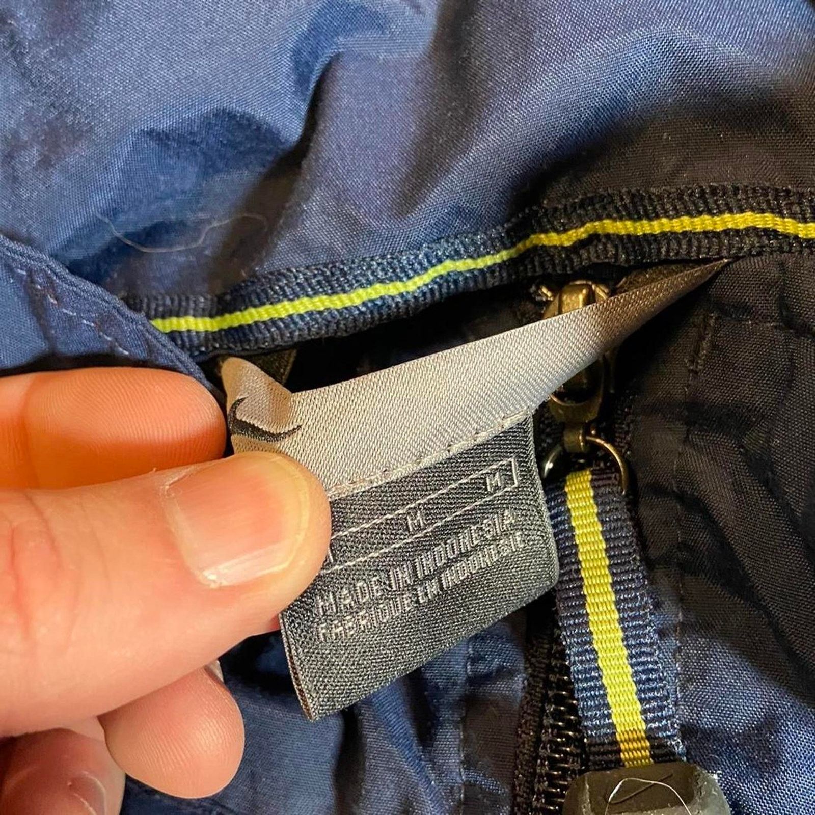 Nike Y2k nike zip up windbreaker navy Size US M / EU 48-50 / 2 - 4 Thumbnail