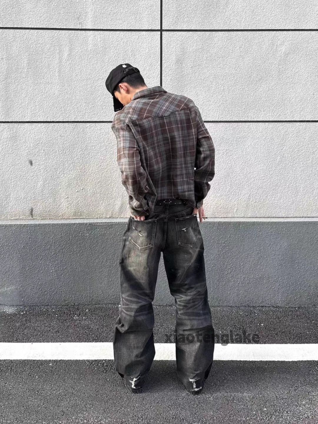 Jean xtl Balenciaga offwhite style loose baggy ripped jeans Size US 28 / EU 44 - 4 Thumbnail