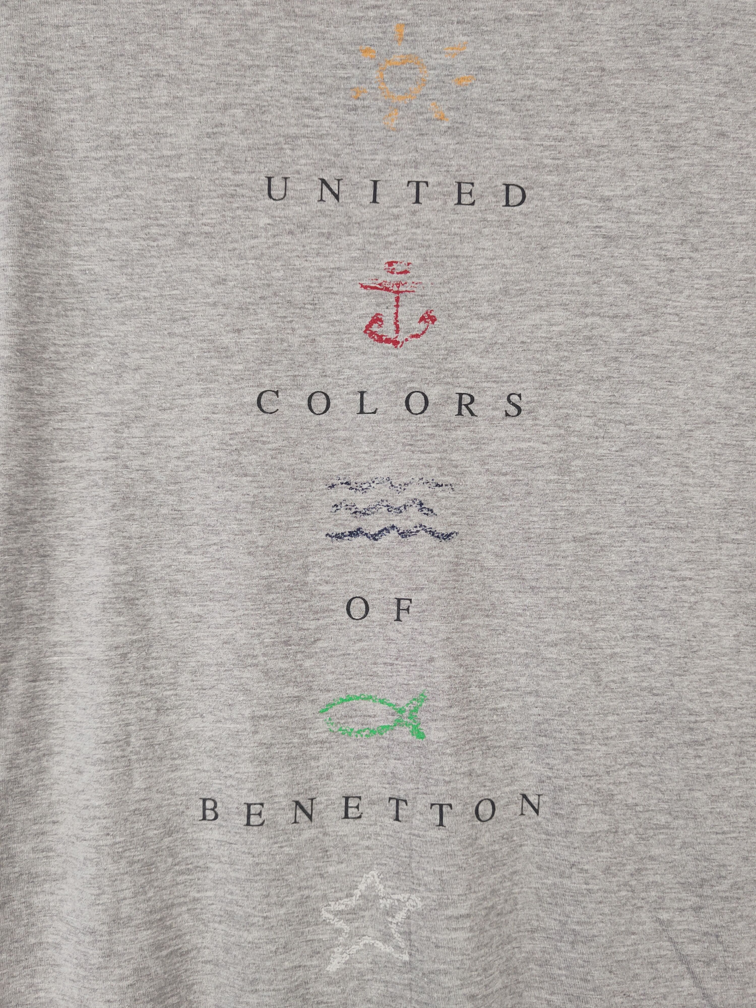 United Colors Of Benetton DL United Colors of Benetton Gray Short Sleeve T-shirt #1821 Size US S / EU 44-46 / 1 - 8 Thumbnail