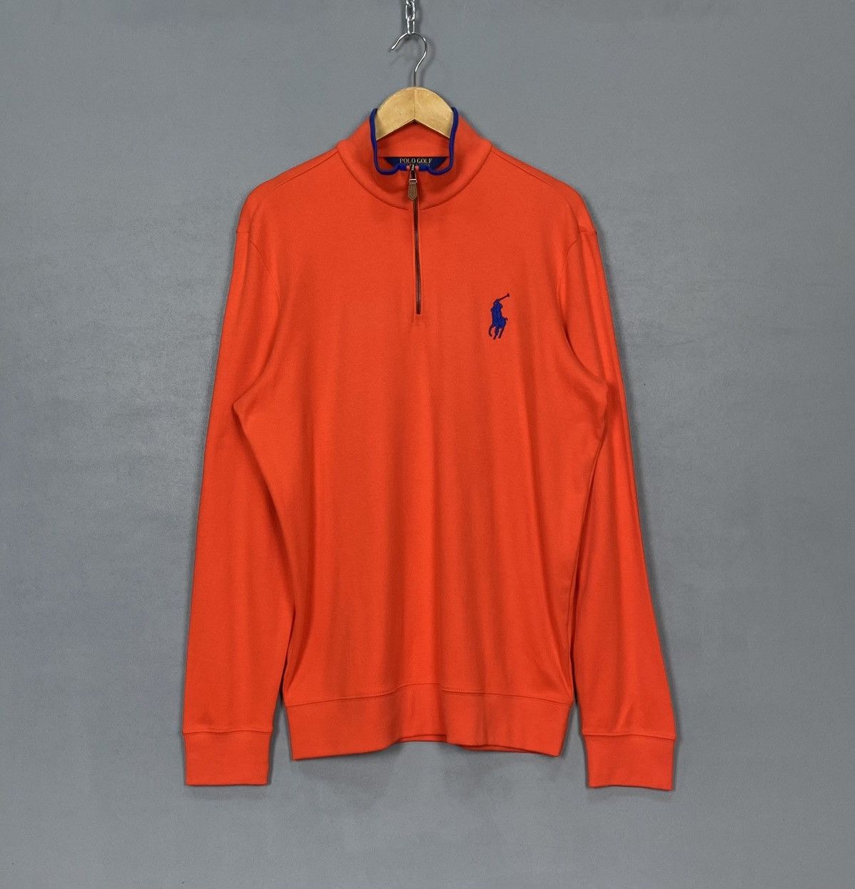 Polo Ralph Lauren Polo Ralph Lauren High Neck Jumper Sweater Zip Size L Orange Size US L / EU 52-54 / 3 - 1 Thumbnail