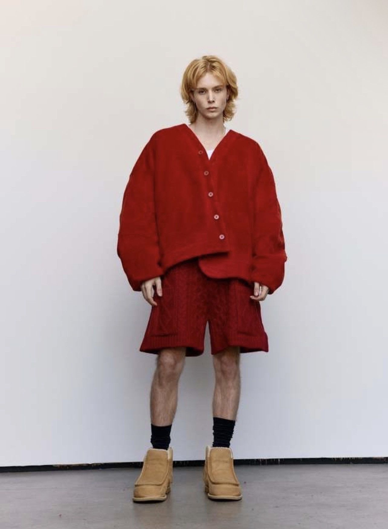 JW Anderson JW ANDERSON Shearling-lined suede ugg styled ankle boots Size US 11 / EU 44 - 10 Thumbnail