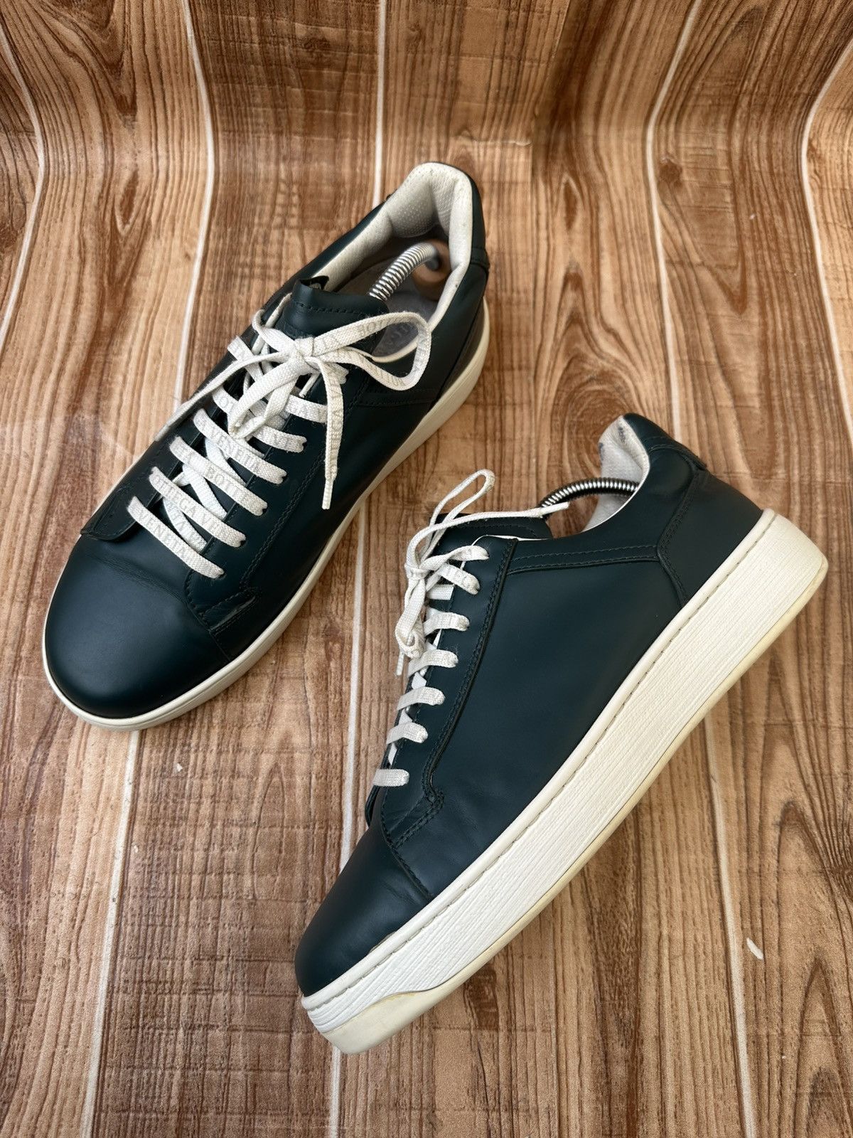 Bottega Veneta Bottega Veneta Jade Green Bolt Low Top Sneaks Size US 11 / EU 44 - 11 Thumbnail