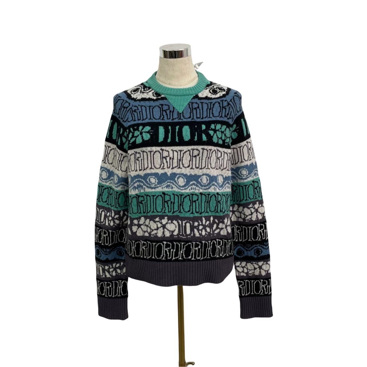 Dior Dior Striped Logo Knit Sweater Size US XS / EU 42 / 0 - 8 Thumbnail