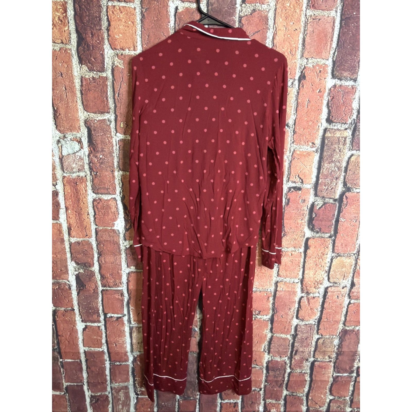 Gap VINTAGE not applicable; but we start with most relevant: Gap Lounge Set Women XS Red Love Polka Dot Pajama Pant & Shirt Set Size XS / US 0-2 / IT 36-38 - 4 Thumbnail