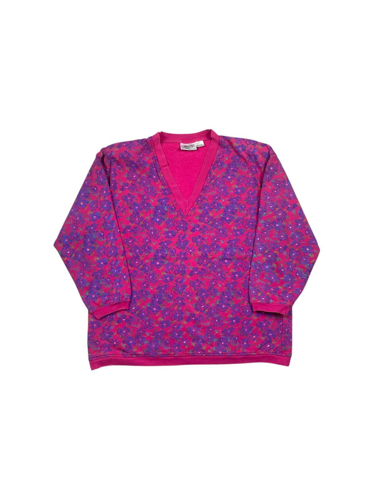 Other Vintage 90s Nordstrom Floral Art V Neck Size M / US 6-8 / IT 42-44 - 1 Thumbnail