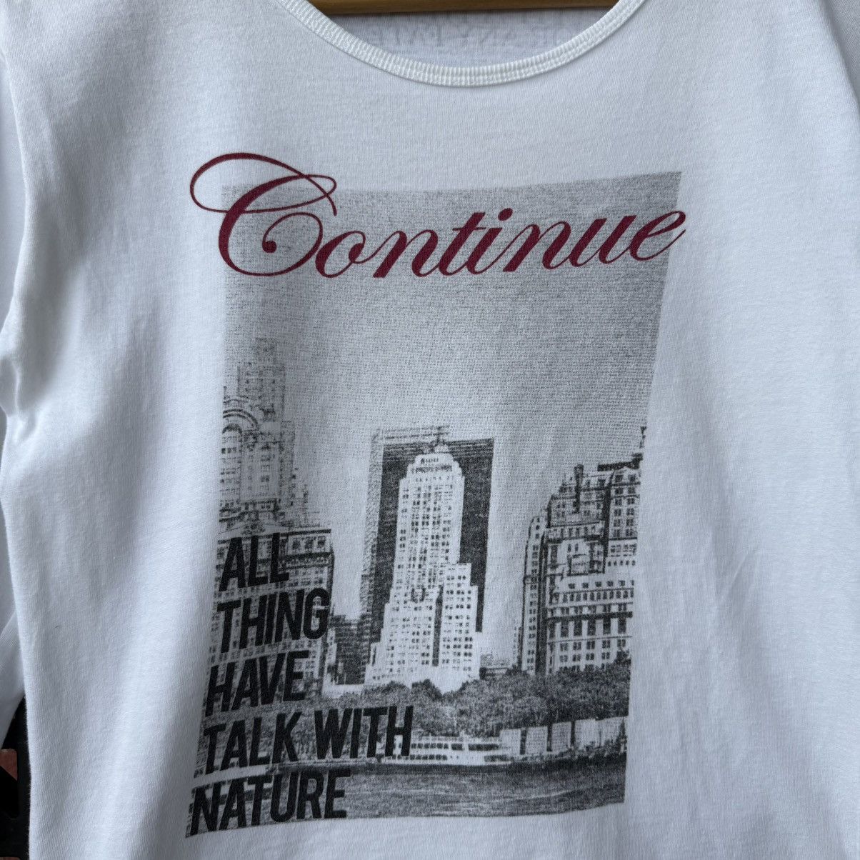 Japanese Brand Vintage Y2K Graphic Tee Continue Wording Nature Size M / US 6-8 / IT 42-44 - 7 Thumbnail