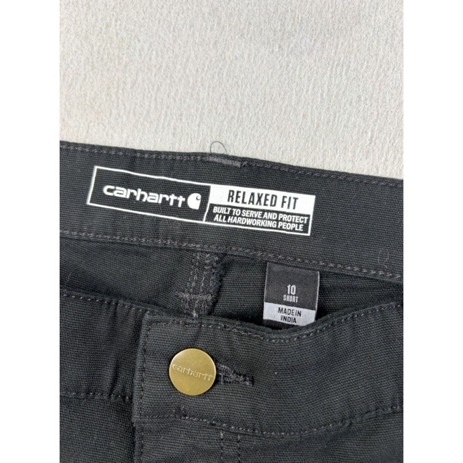 Carhartt Carhartt Womens Pants Relaxed Fit Black 10 Short Rugged Flex Workwear Twill Carpenter Pants Size 32" / US 10 / IT 46 - 6 Thumbnail