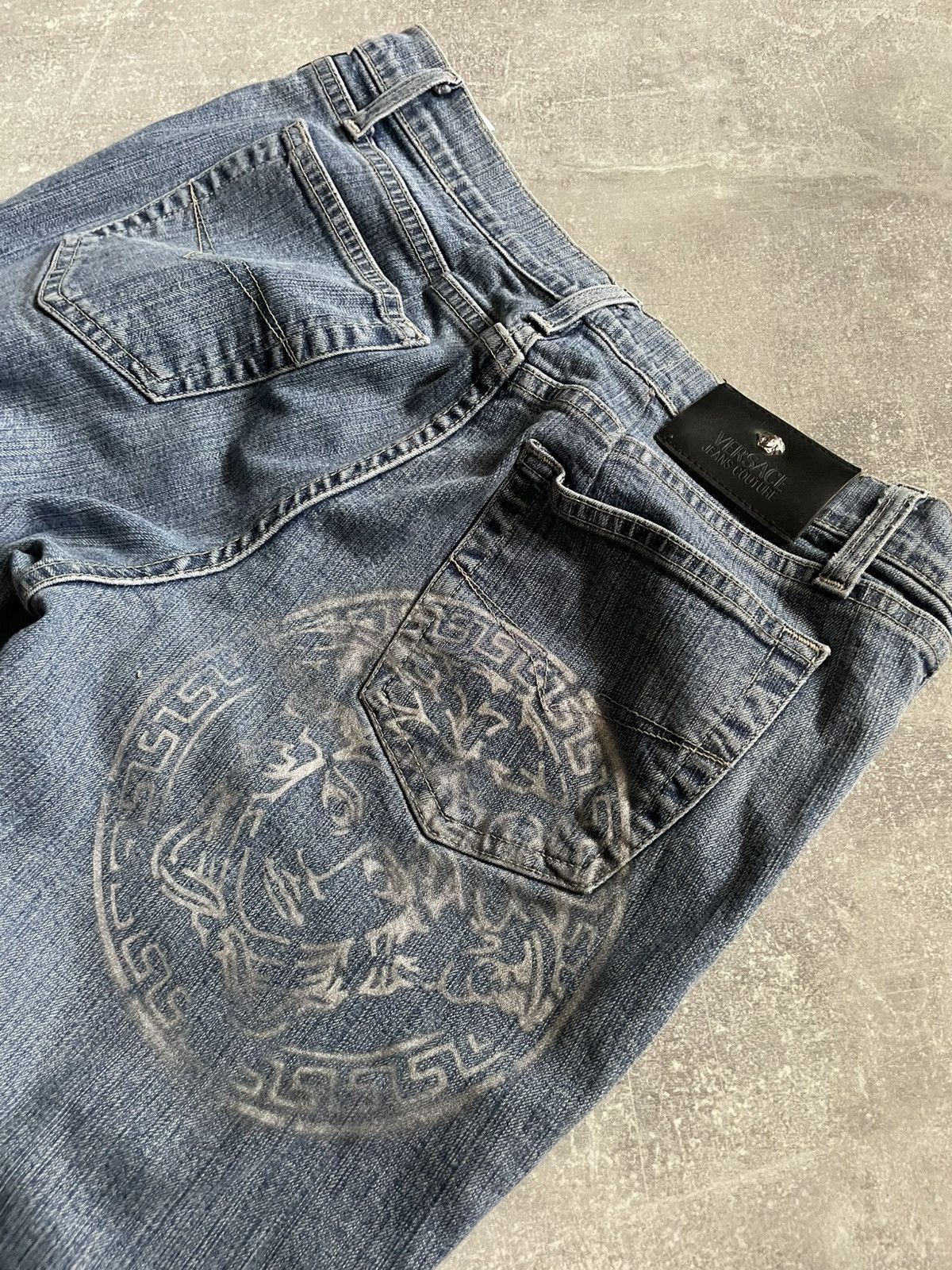 Versace Vintage Versace Jeans Couture Faded Denim Jeans jellyfish Size 31" - 2 Thumbnail