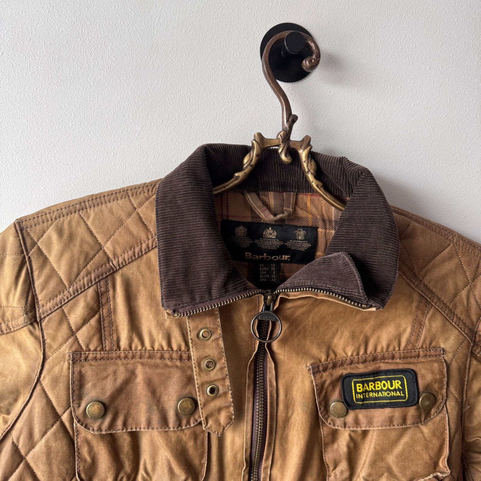 Barbour Barbour International Tartan Wax Biker Jacket Vintage Size M / US 6-8 / IT 42-44 - 9 Thumbnail