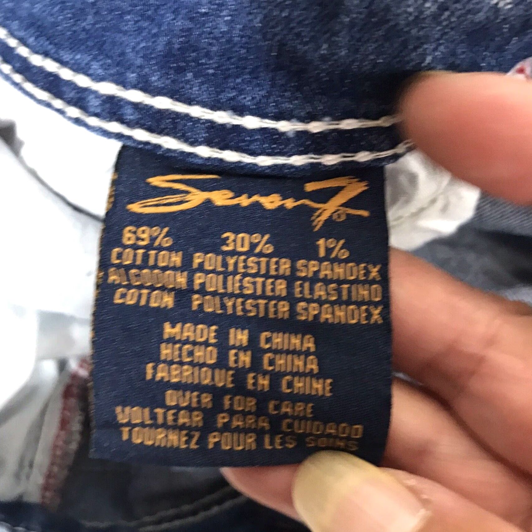 Vintage VINTAGE Seven7 Women's Denim Shorts Bermuda Casual Summer Size 12 Blue Embroidered Stretch Size 34" / US 12 / IT 48 - 4 Thumbnail