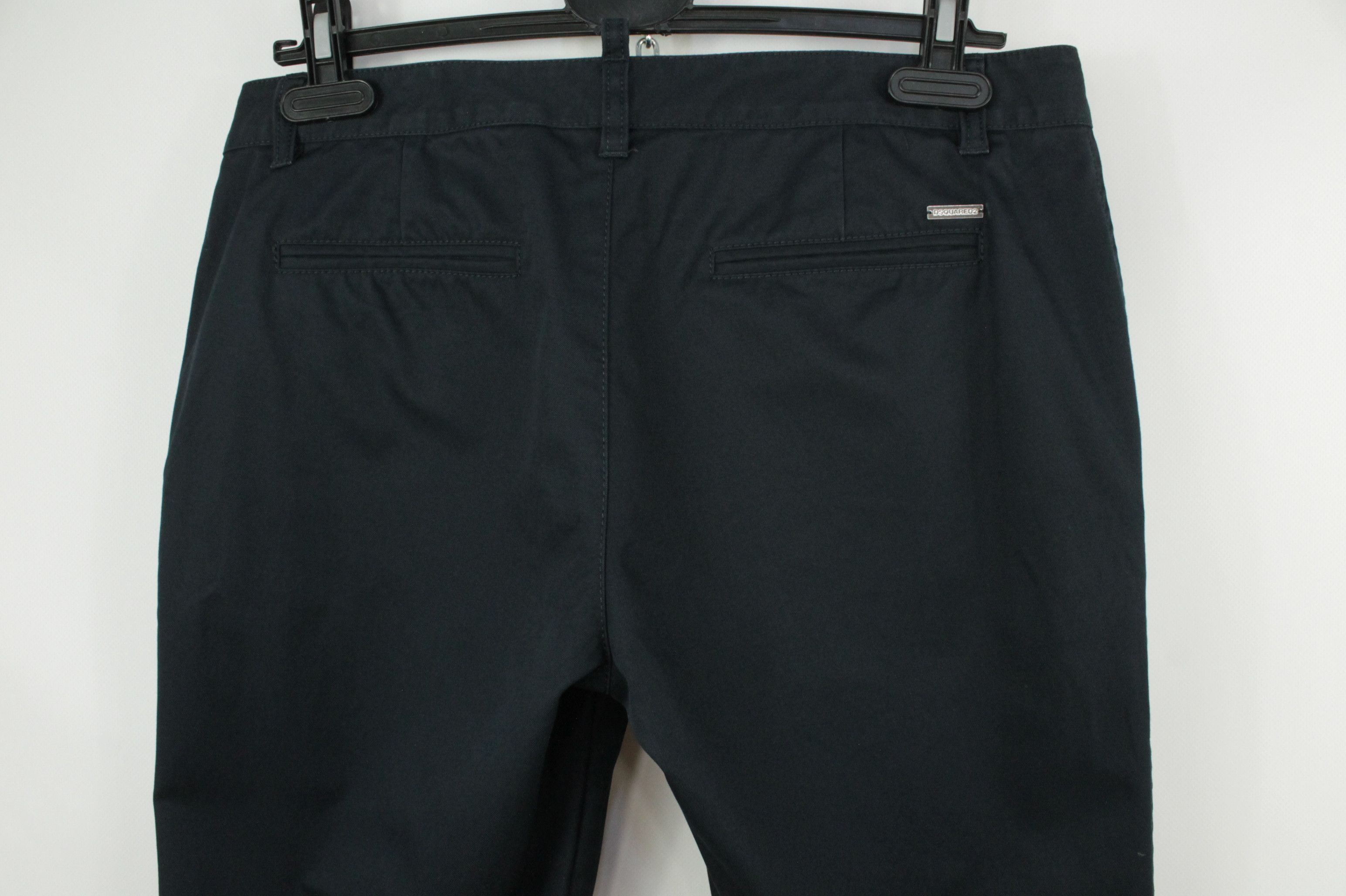 Dsquared2 Dsquared2 Navy Twill Cotton Cropped Chino Pants Women's Size 27" / US 4 / IT 40 - 6 Thumbnail