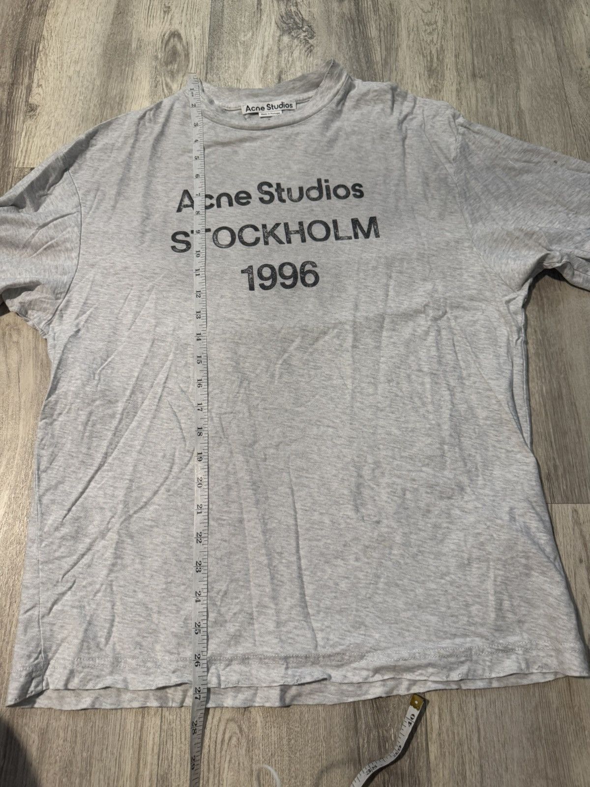 acne studios logo t-shirt “1996 stockholm” xs 