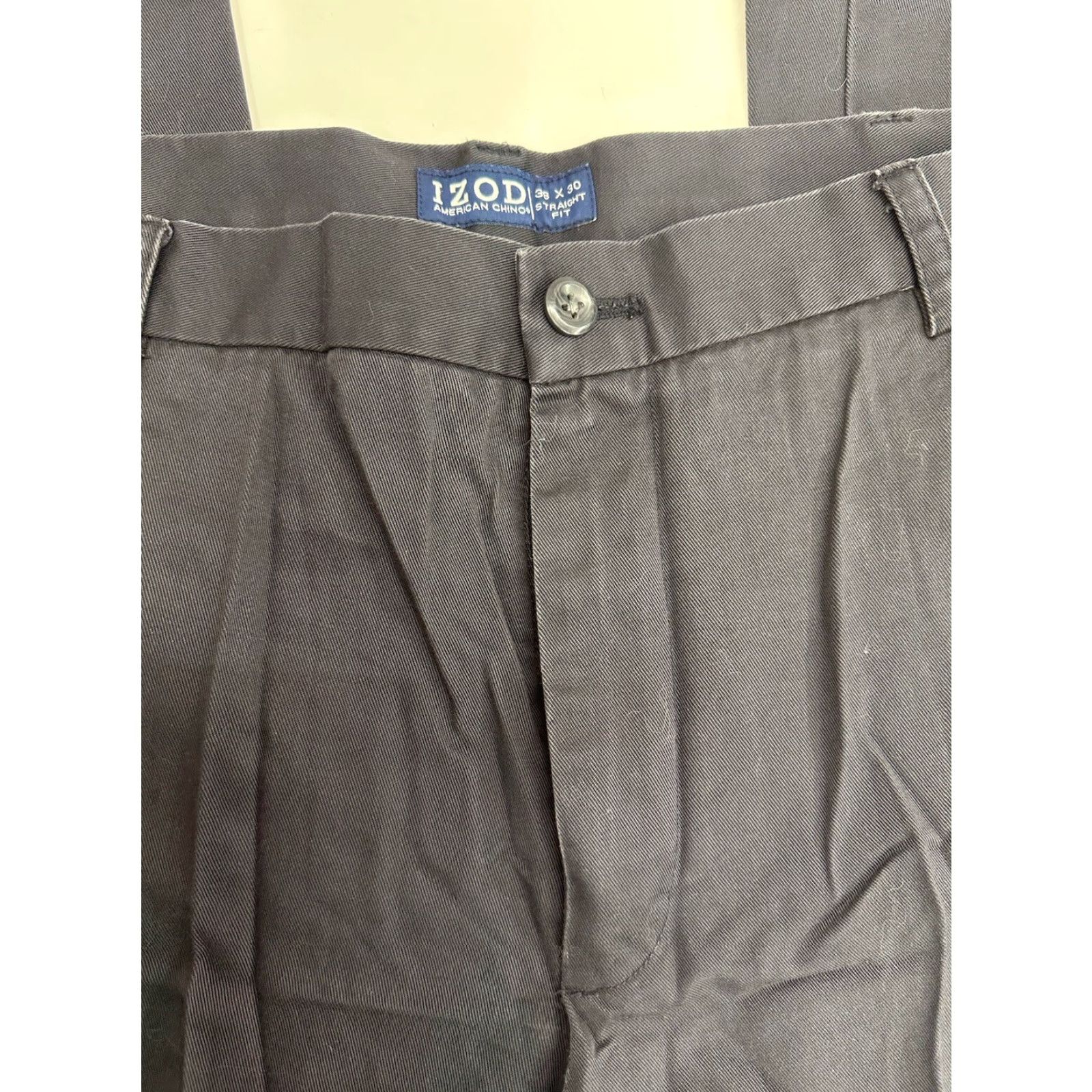 Izod VINTAGE IZOD Mens Dress Pants Size 38x30 Black Straight Fit Black (43) Size US 38 / EU 54 - 3 Thumbnail