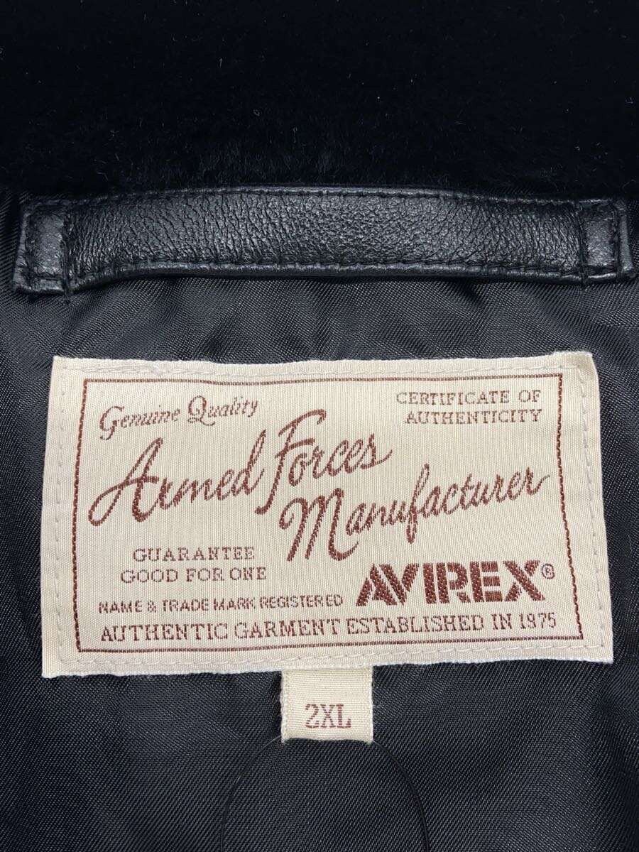 Avirex Avirex Plain Sheepskin Blouson Black Size US XXL / EU 58 / 5 - 3 Thumbnail