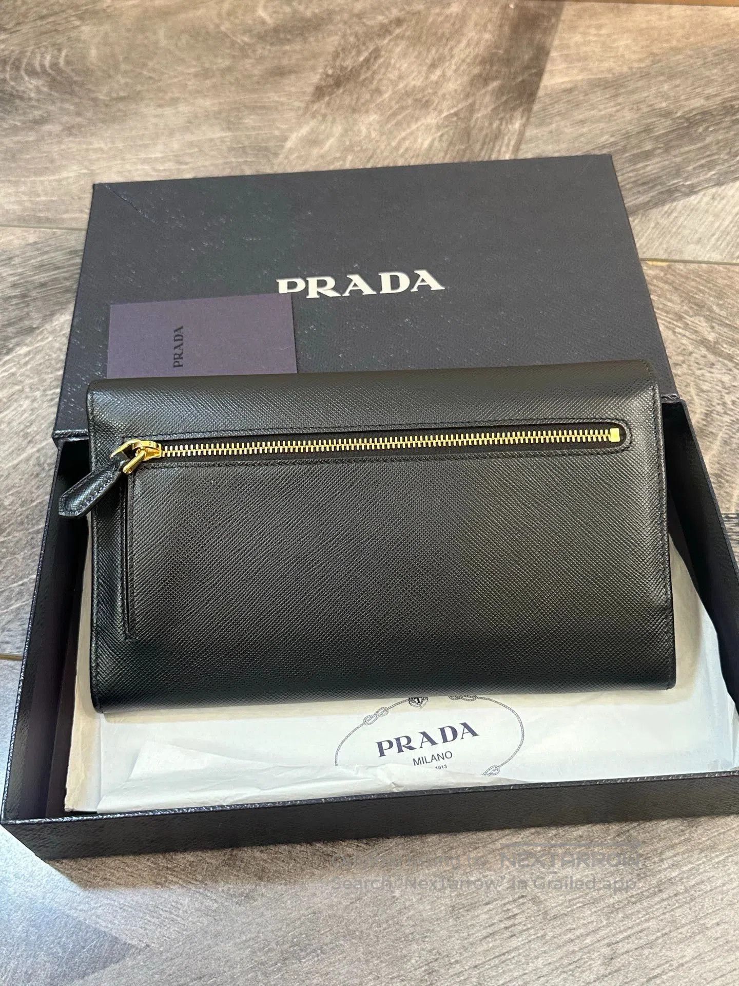 Prada Prada Long Snap Wallet Clutch Black Cross. Size ONE SIZE - 2 Thumbnail