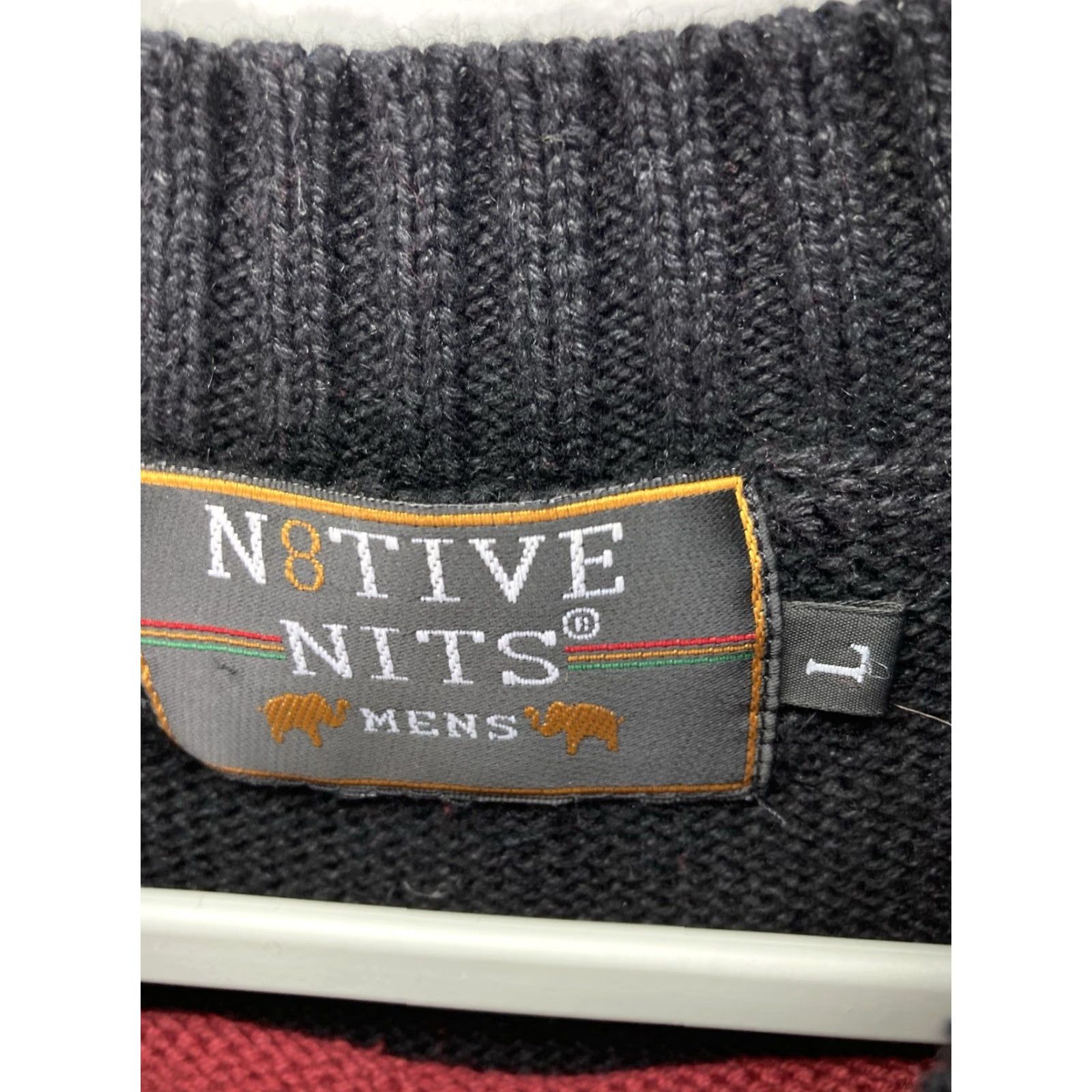 Vintage VINTAGE Aztec Tribal Sweater Men Size Large Black Long Sleeve Cotton Pullover VTG 1999 Mens Large Black Cotton Geometric 1990s Size US L / EU 52-54 / 3 - 5 Thumbnail