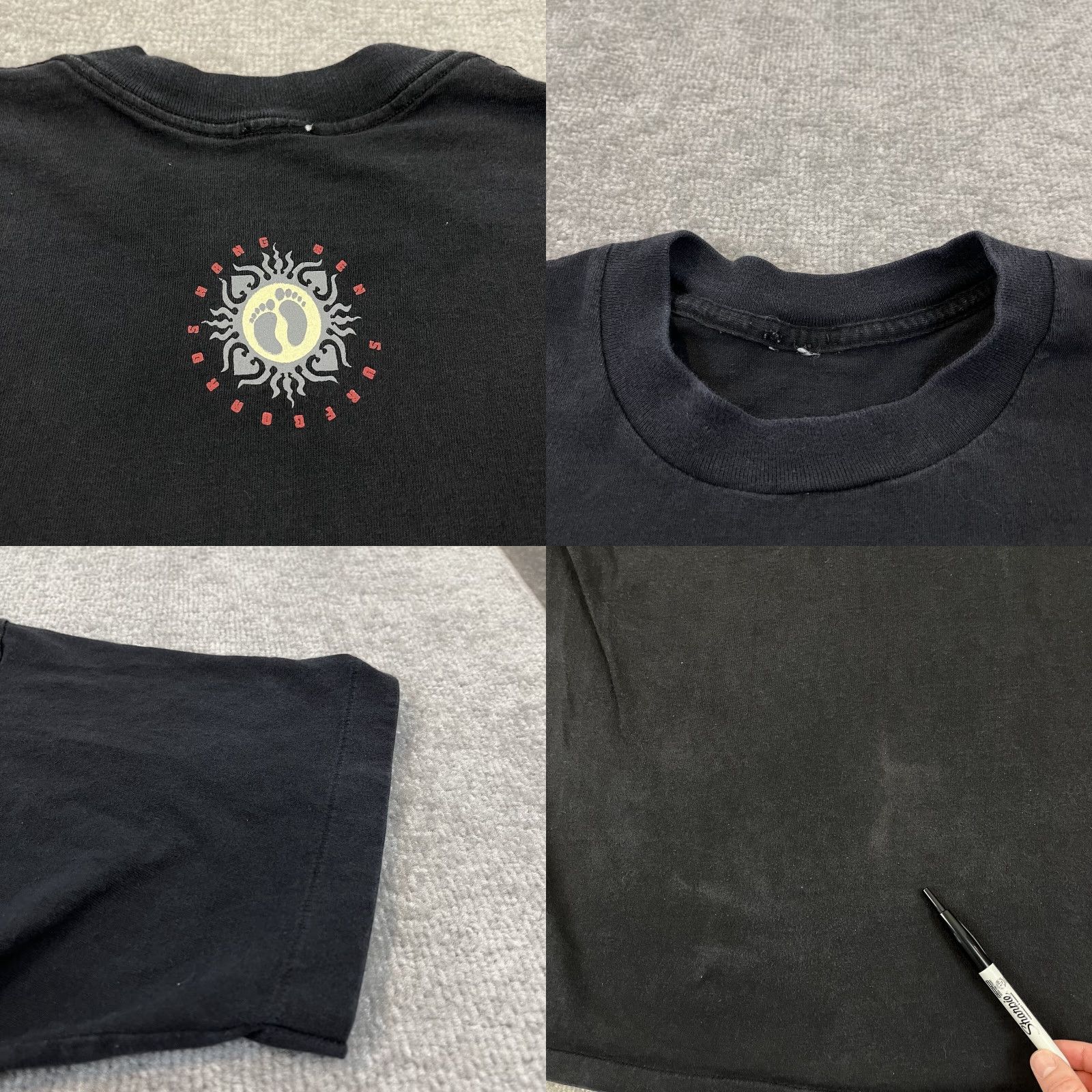 Hang Ten VINTAGE Surfing Hang Ten Originals Beach Board Waves 90's Mens Large Black T-Shirt Size US L / EU 52-54 / 3 - 8 Thumbnail