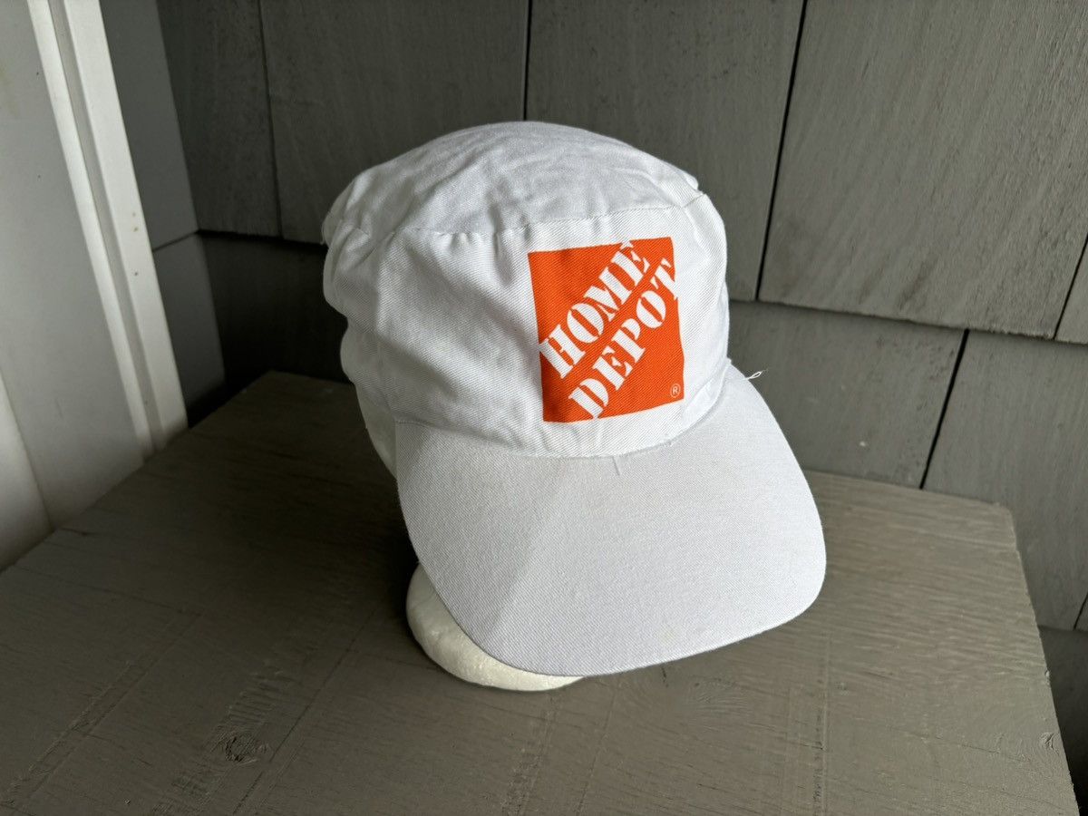 Oshkosh × Vintage Vintage Painters Cap White Elastic Fitted Home Depot Workwea Size ONE SIZE - 10 Thumbnail