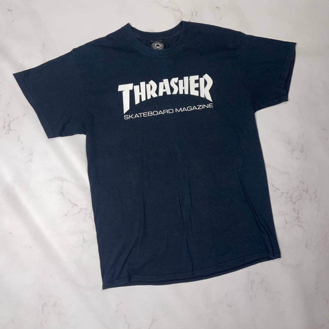Thrasher Vintage Trasher Trashed Big Logo Skate Tee Size US L / EU 52-54 / 3 - 3 Thumbnail