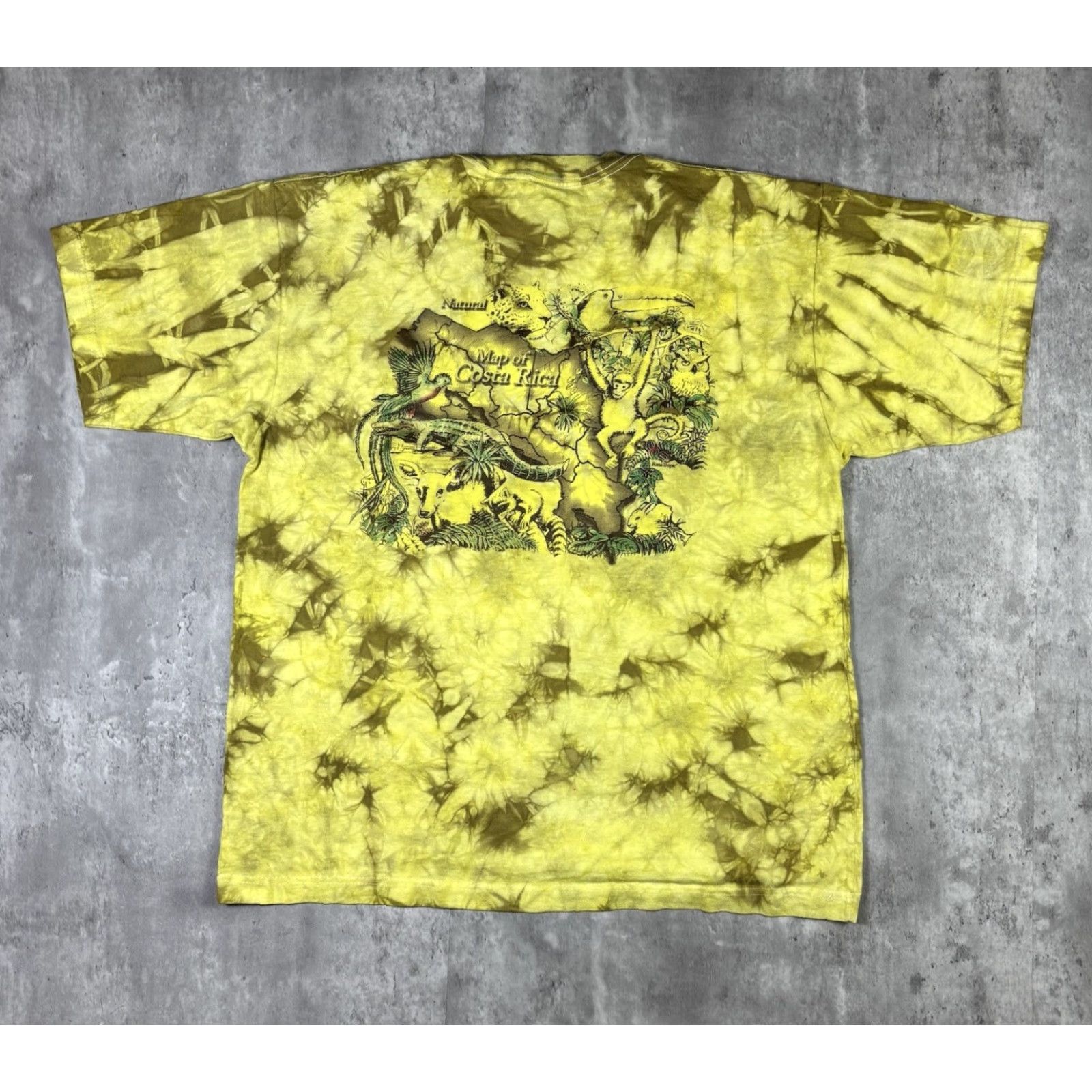 Vintage VINTAGE Costa Rica T Shirt Animal Tie Dye Nature Map XL 90s Size US XL / EU 56 / 4 - 2 Thumbnail