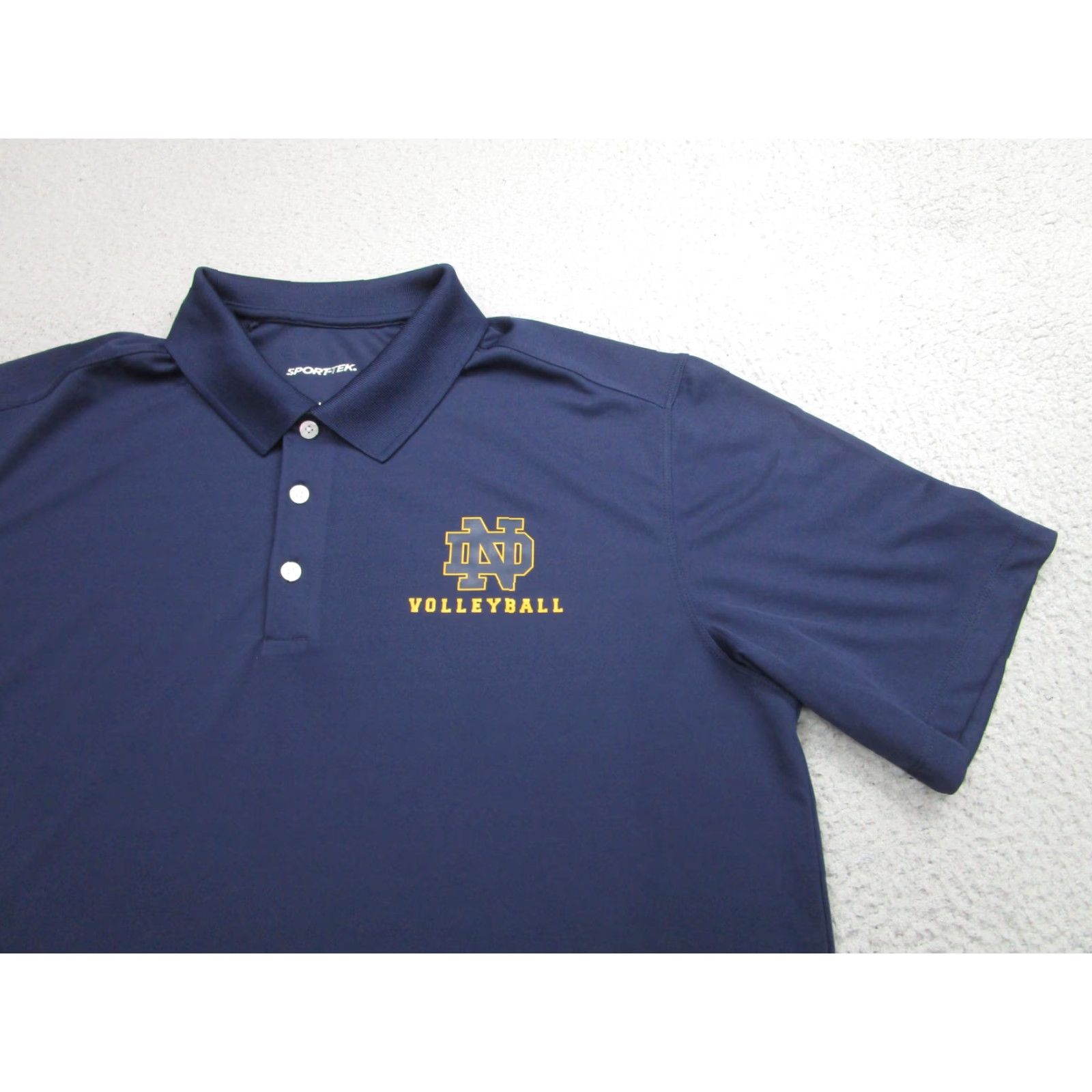 Vintage Notre Dame Volleyball Shirt Mens Large Blue Sport Tek Polo Performance Athletic Size US L / EU 52-54 / 3 - 2 Thumbnail