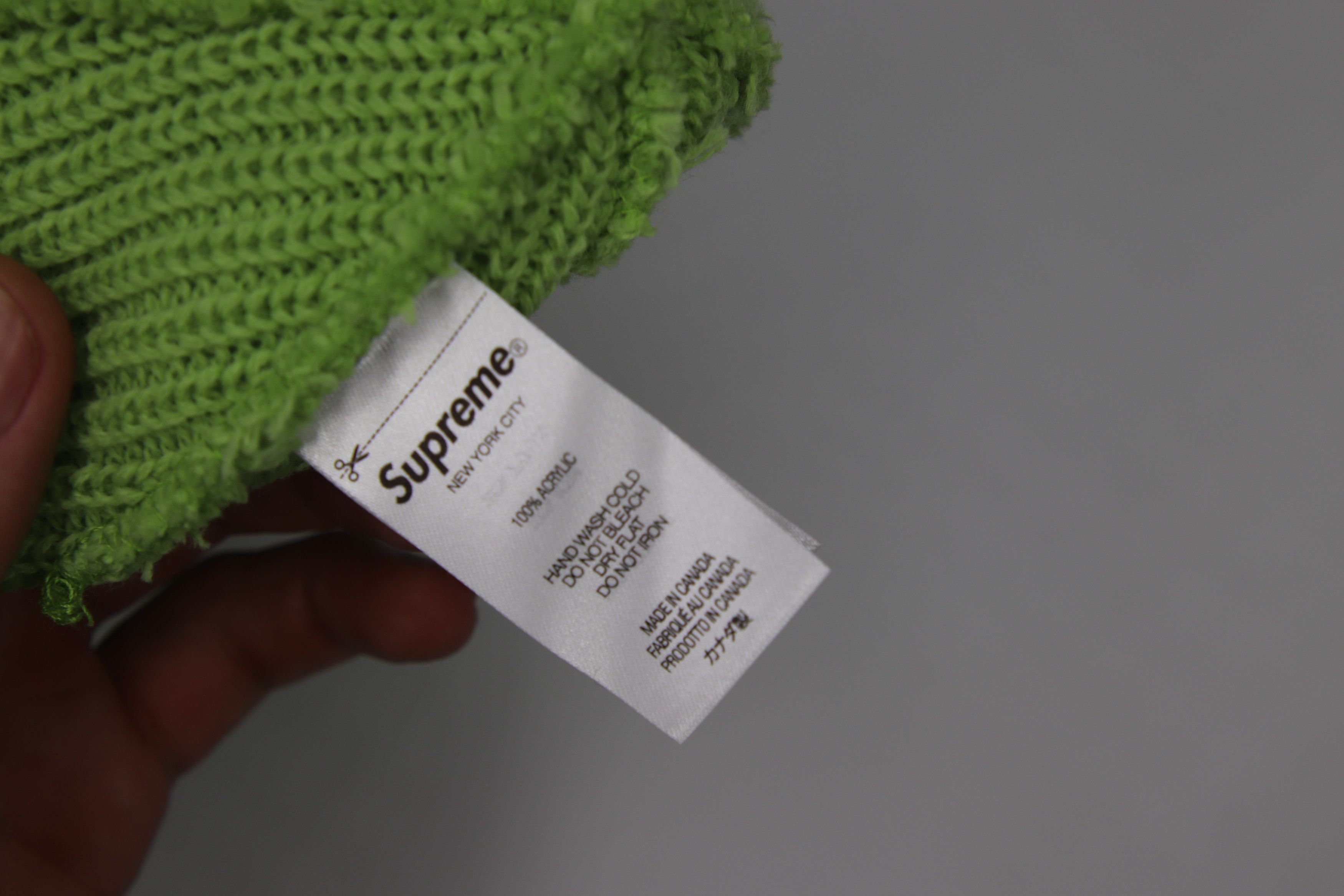 Supreme Supreme Loose Gauge Beanie Light Neon Green (FW21) Size ONE SIZE - 3 Thumbnail